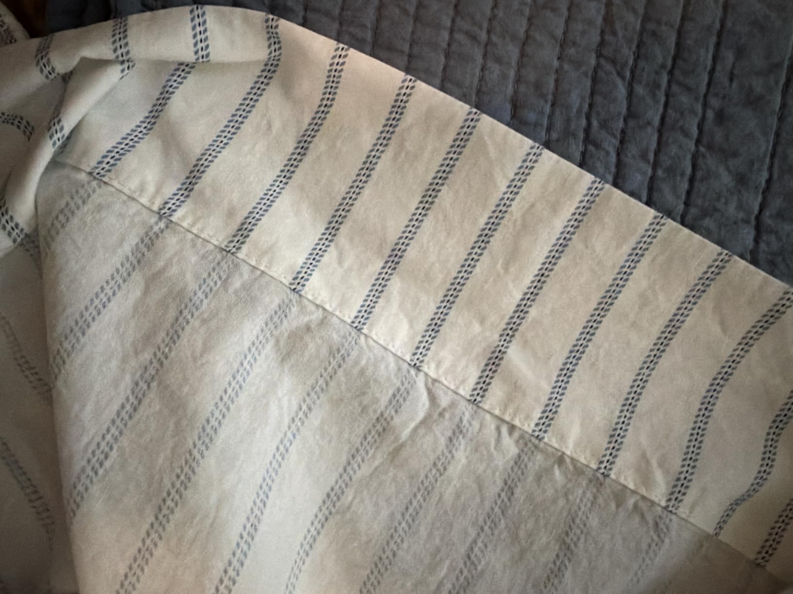 Eddie Bauer - Queen Sheets, Cotton Percale Bedding Set, Crisp & Cool Home Decor (Essential Stripe White, Queen) customer photo 2