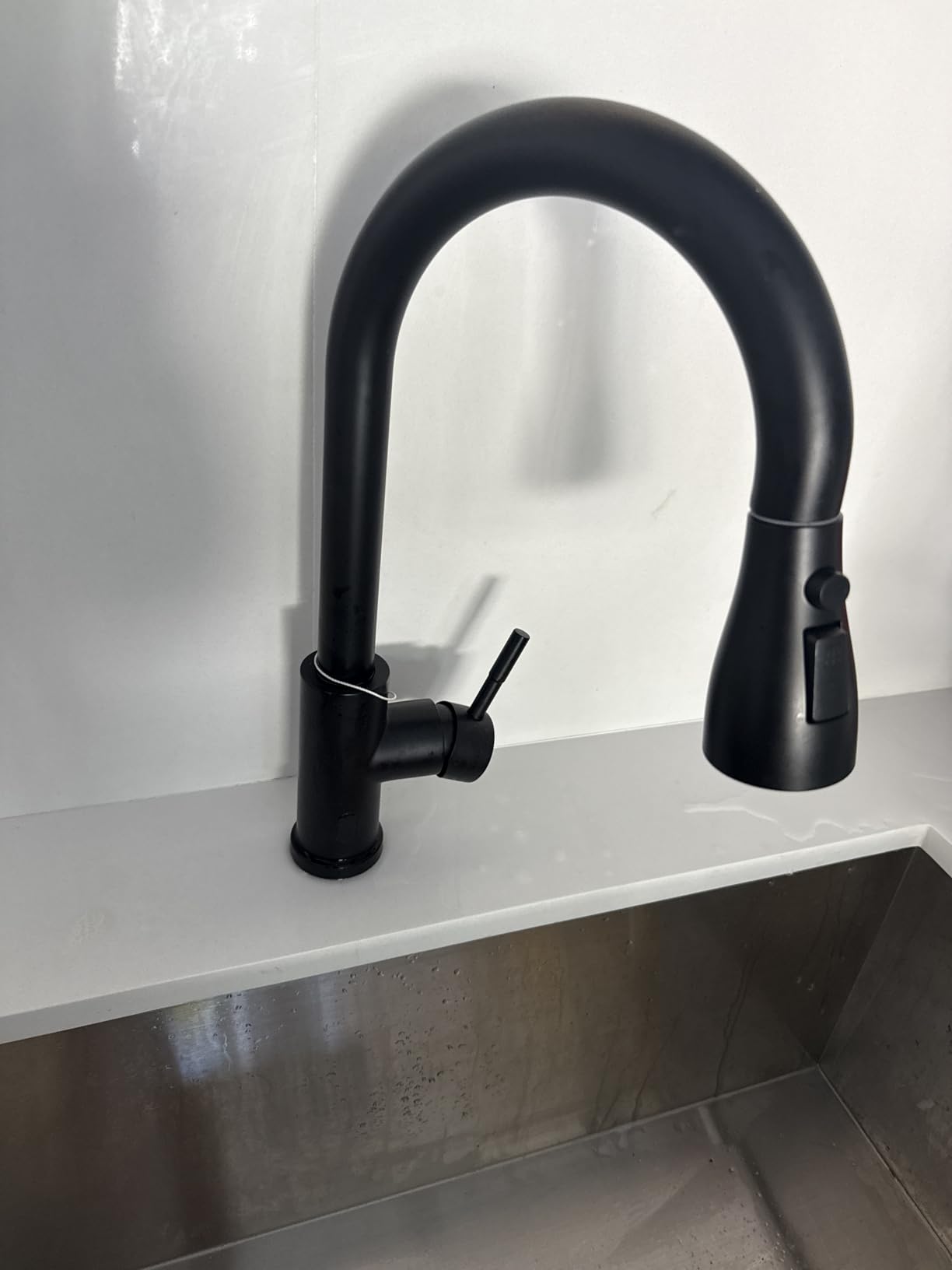 APPASO Touchless Kitchen Faucet with Pull-Down Sprayer, Kitchen Sink Faucet Touchless Brushed Nickel, Single Handle Hands-Free Motion Sensor Faucets Suitable for 1 or 4-Hole Sink, Stainless Steel customer photo 1