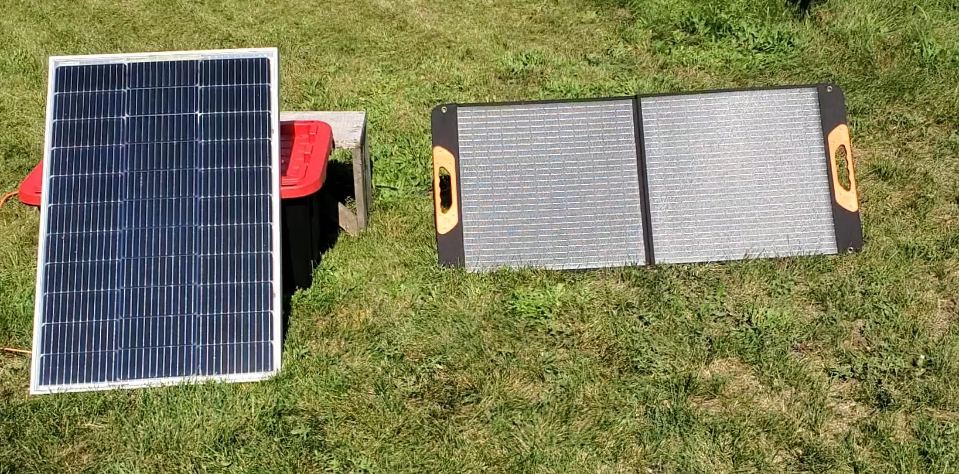 ZOUPW 100W Portable Solar Panel with 5-in-1 Cable, 23.5% Efficiency Mono Foldable Solar Charger for Jackery 300/Ecoflow River/Anker/Bluetti, IP67 Waterproof for Camping RV Off-Grid Emergency Power customer photo 2