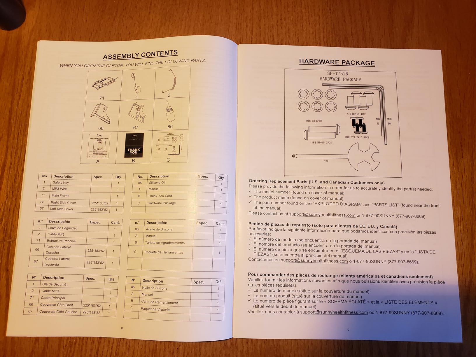 Sunny Health & Fitness Fully Assembled OneClick-Fold 20
