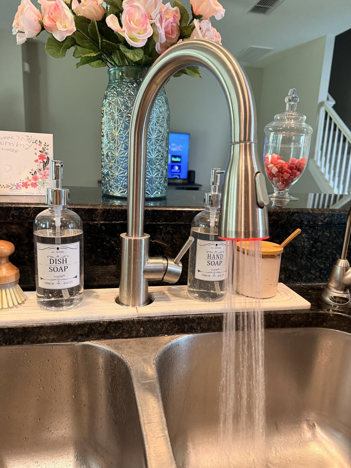 FORIOUS Touchless Kitchen Faucet with Pull Down Sprayer, Brushed Nickel Hands-Free Smart Motion Sensor Sink Faucet Single Handle Contemporary, Suitable for Farmhouse Laundry Camper RV Bar customer photo 1