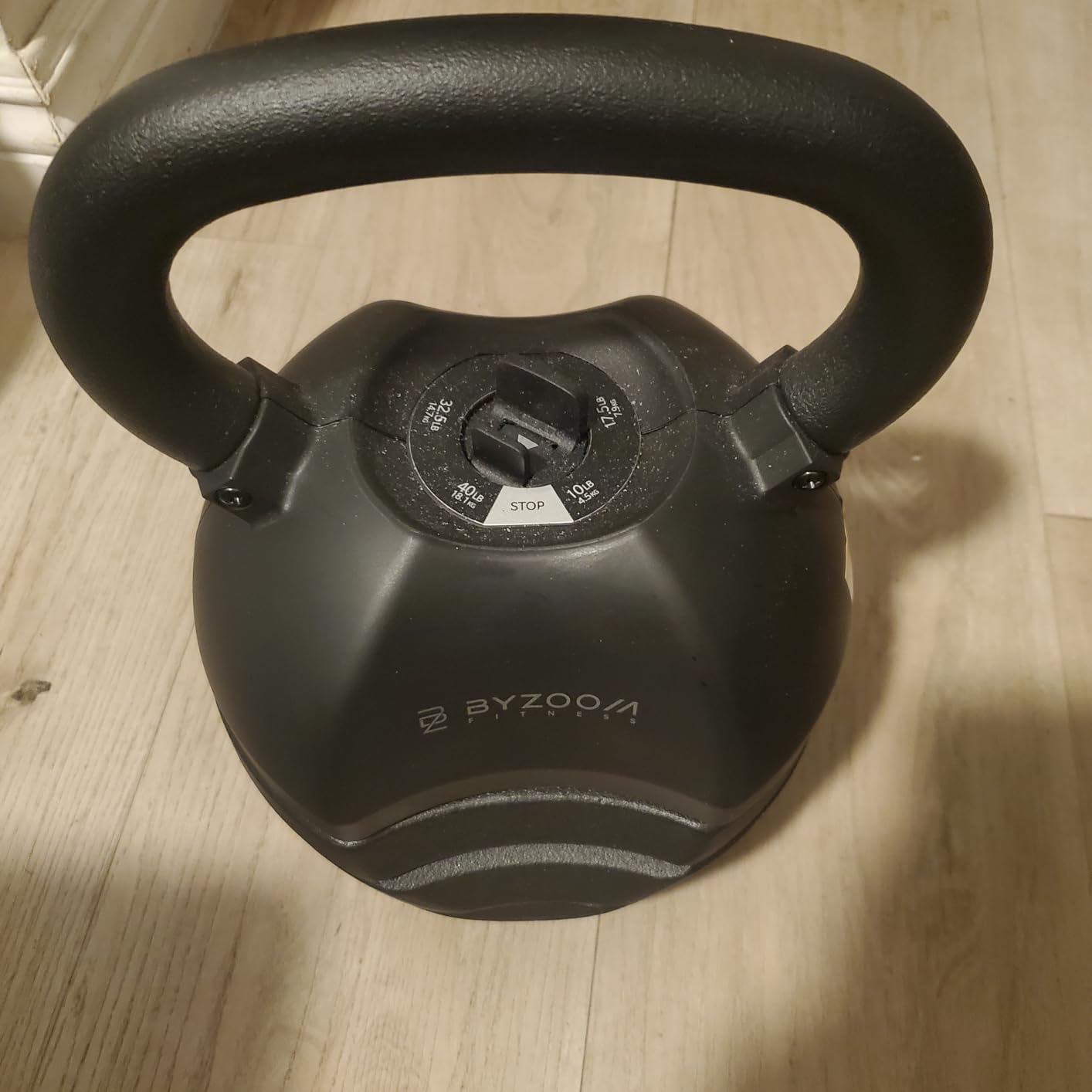 BYZOOM FITNESS Pure Series Adjustable Kettlebell 30/40/50LB - 5-IN-1 Weight Change, Patented Quick-Change Mechanism, Ergonomic Curved Handle for Home Gym customer photo 1