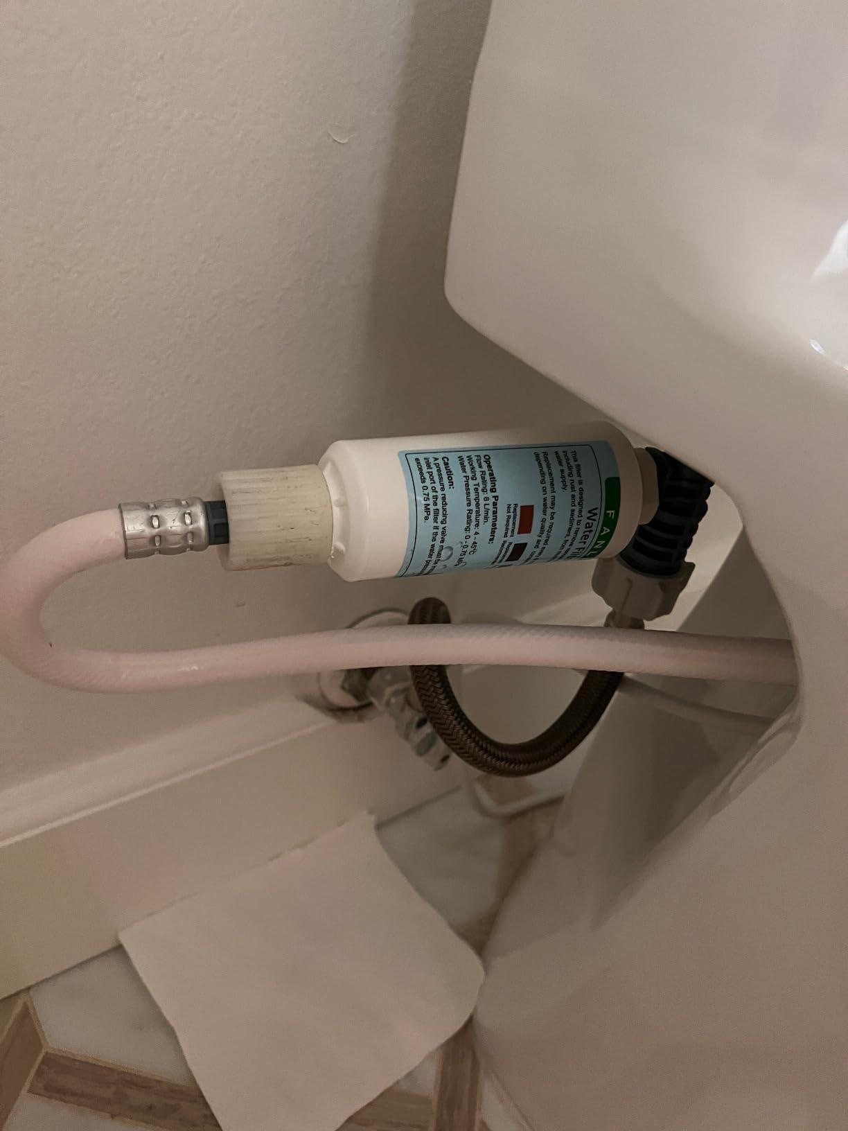 FANLIDE Bidet water filter for electronic bidet seats, Toilet water filter system, compatible with 1/2