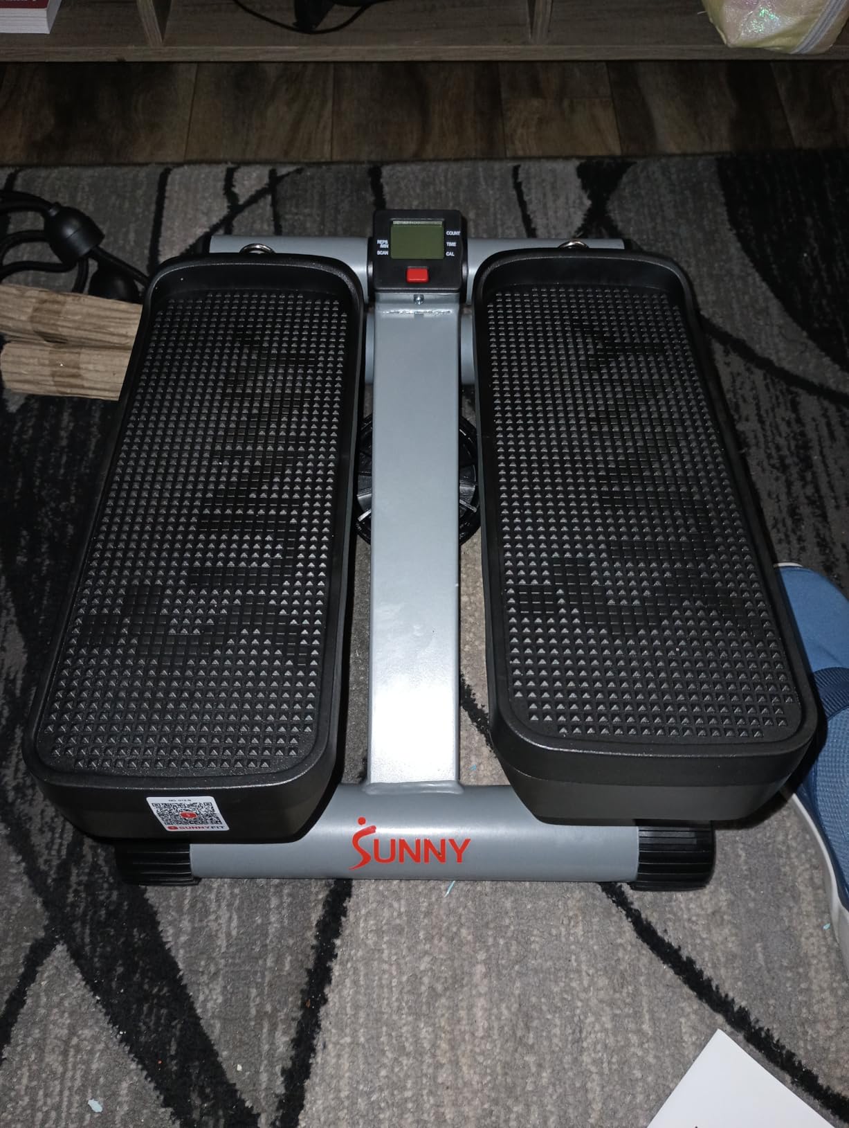 Sunny Health & Fitness Mini Steppers for Exercise at Home, Stair Step Workout Machine with Resistance Bands, Full Body Cardio Equipment, Optional Free SunnyFit App Connection Smart Stepper customer photo 1
