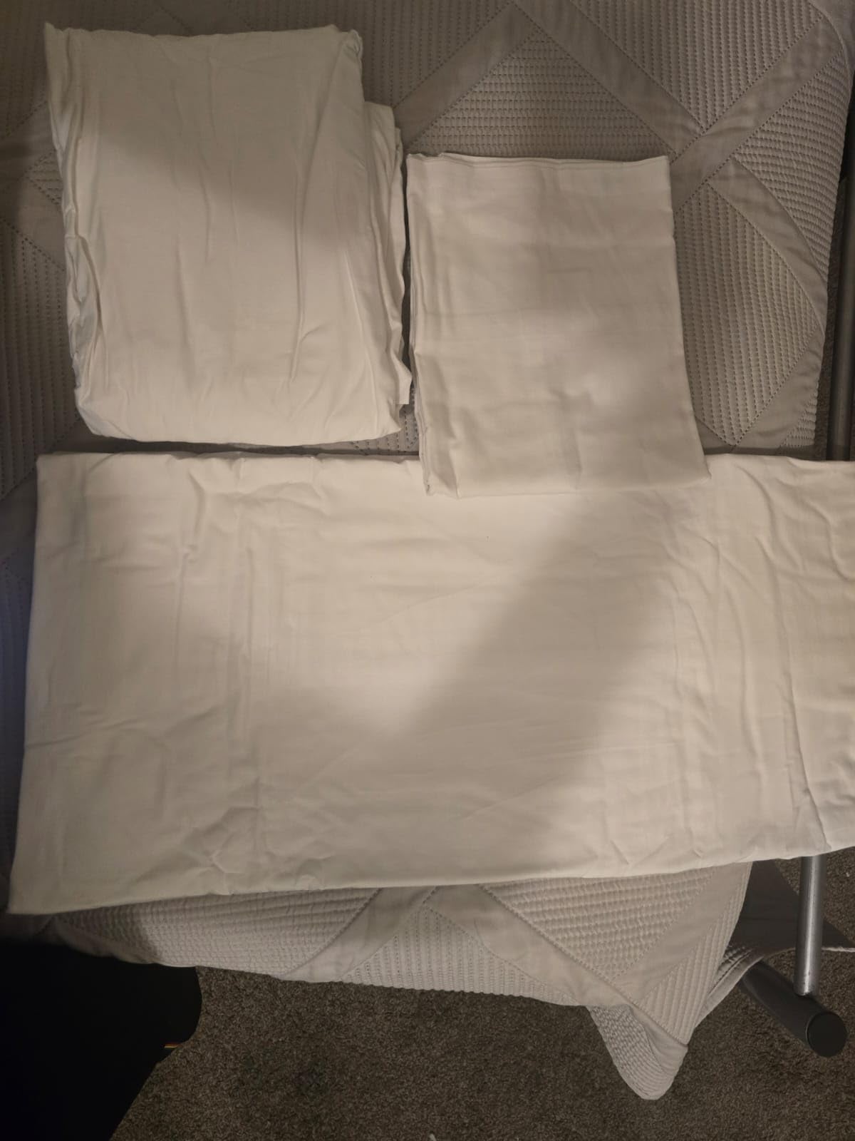 TEXAS LINEN CO. 100% Organic Cotton Percale Sheets King Size - 4 PC White Organic Sheets King Set, Soft, Crisp & Cooling, Fully Elasticized 16