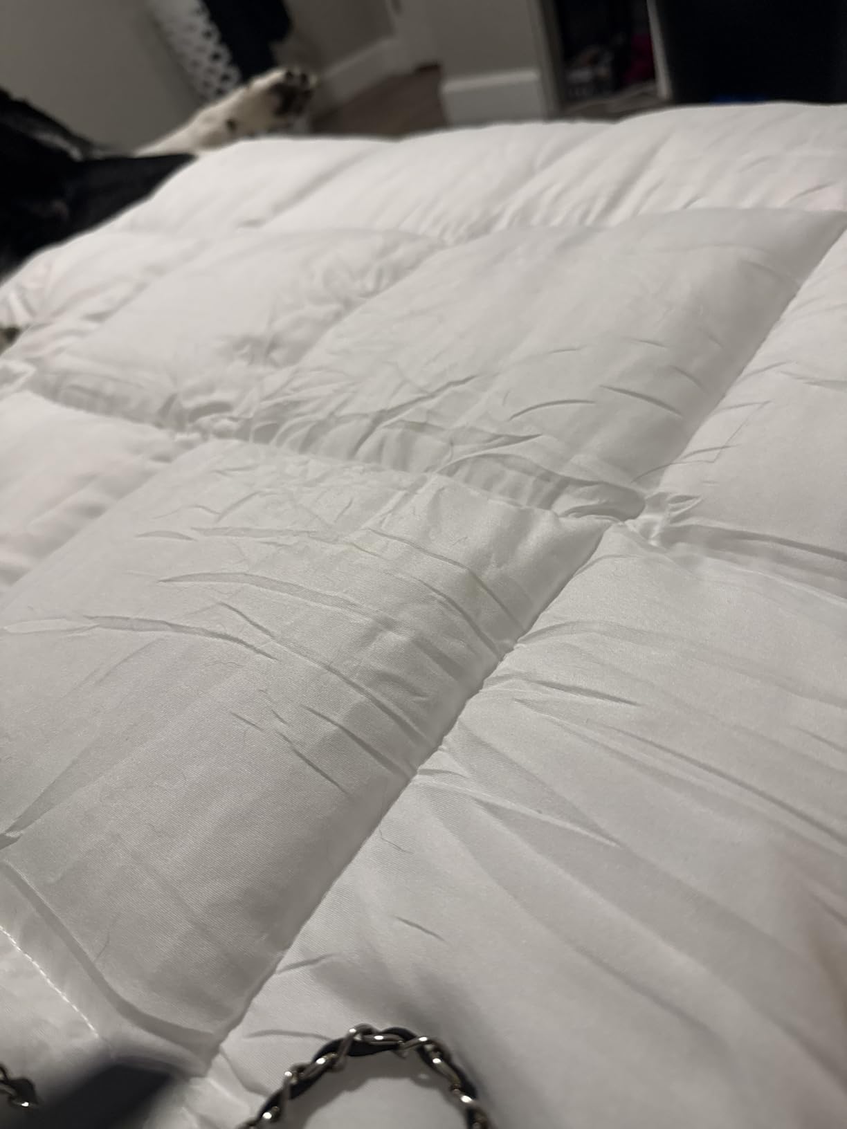 Niagara Sleep Solution Cloud-Like Queen Mattress Topper - 100% Cotton Top Mattress Pad for Back Pain Relief - Breathable & Naturally Cooling for Hot Sleepers, White customer photo 2