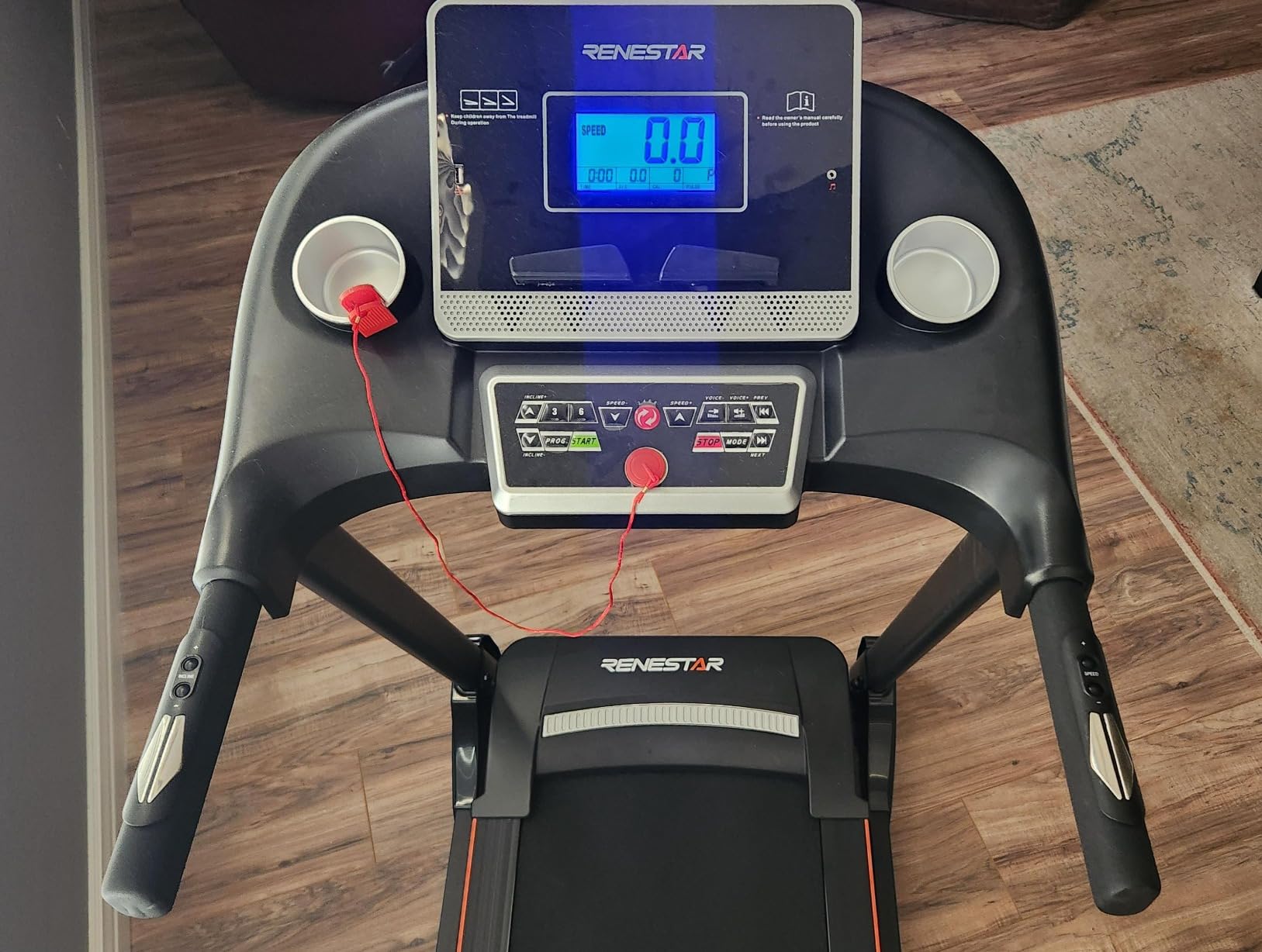 RENESTAR Treadmills for Home, Treadmill with 0-15% Auto Incline, 3HP Folding Treadmills for Running Walking with 300LBS Weight Capacity customer photo 1