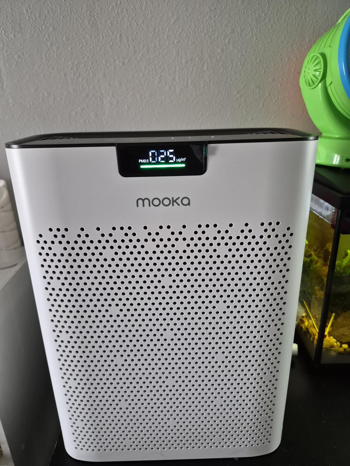 Air Purifier for Home Bedroom Large Room 2200 Ft², MOOKA H13 HEPA Air Cleaner with Washable Pre-filter, Air Quality Monitor, Air Purifiers for Pets Hair Smoke Dust Pollen, Auto Mode, KJ190 White customer photo 1