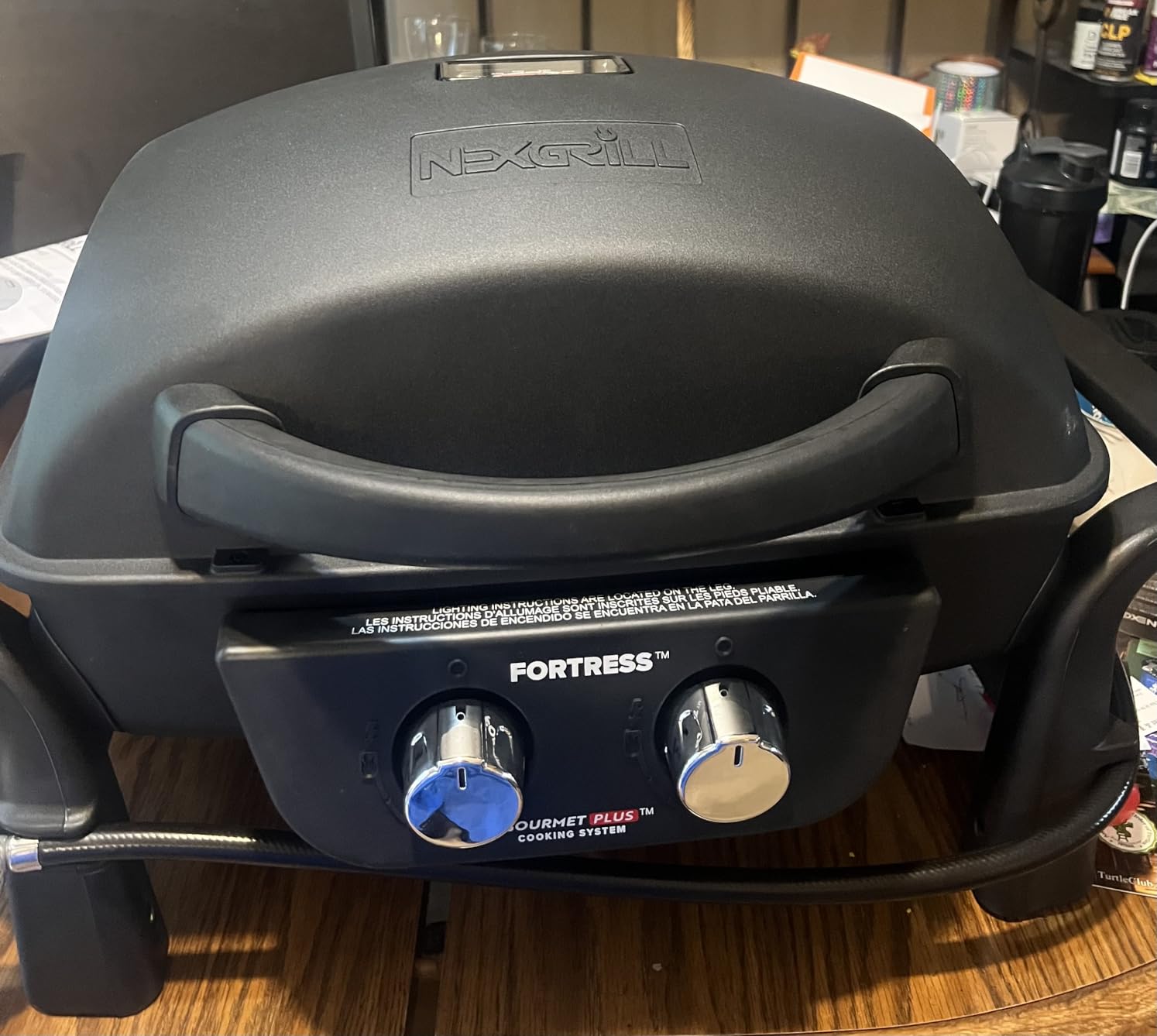 Nexgrill Fortess 2-Burner Portable Gas Grill & Griddle Combo with 263 SQ In Cooking Space, Easy Lift Handles, 13,500 BTU, 2-in-1 Small Tabletop Grill for Camping, Outdoor Cooking, and More - 820-02005 customer photo 1