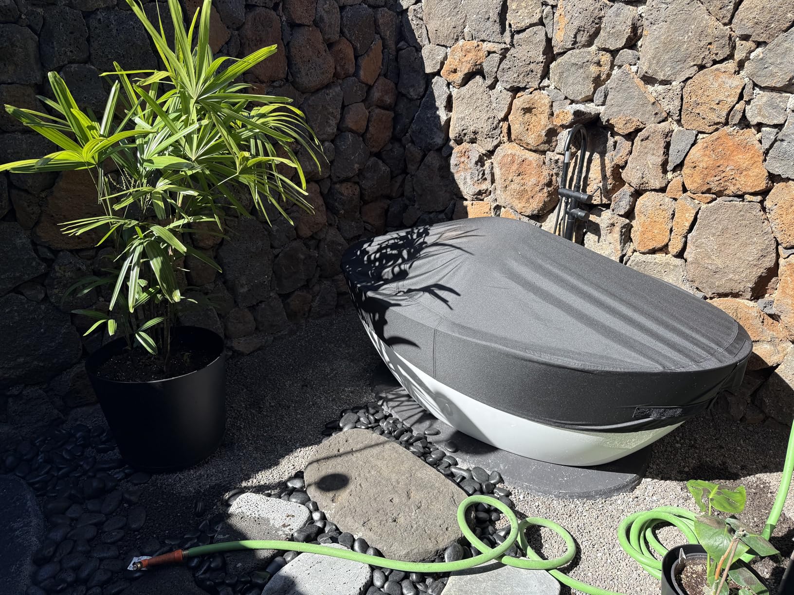 iBirdie Outdoor Waterproof 100 Gallon Stock Tank Cover for Ice Bath Cold Plunge Pool - 600D Heavy Duty Weatherproof Oval Tub Covers Compatible for Rubbermaid Water Trough customer photo 1