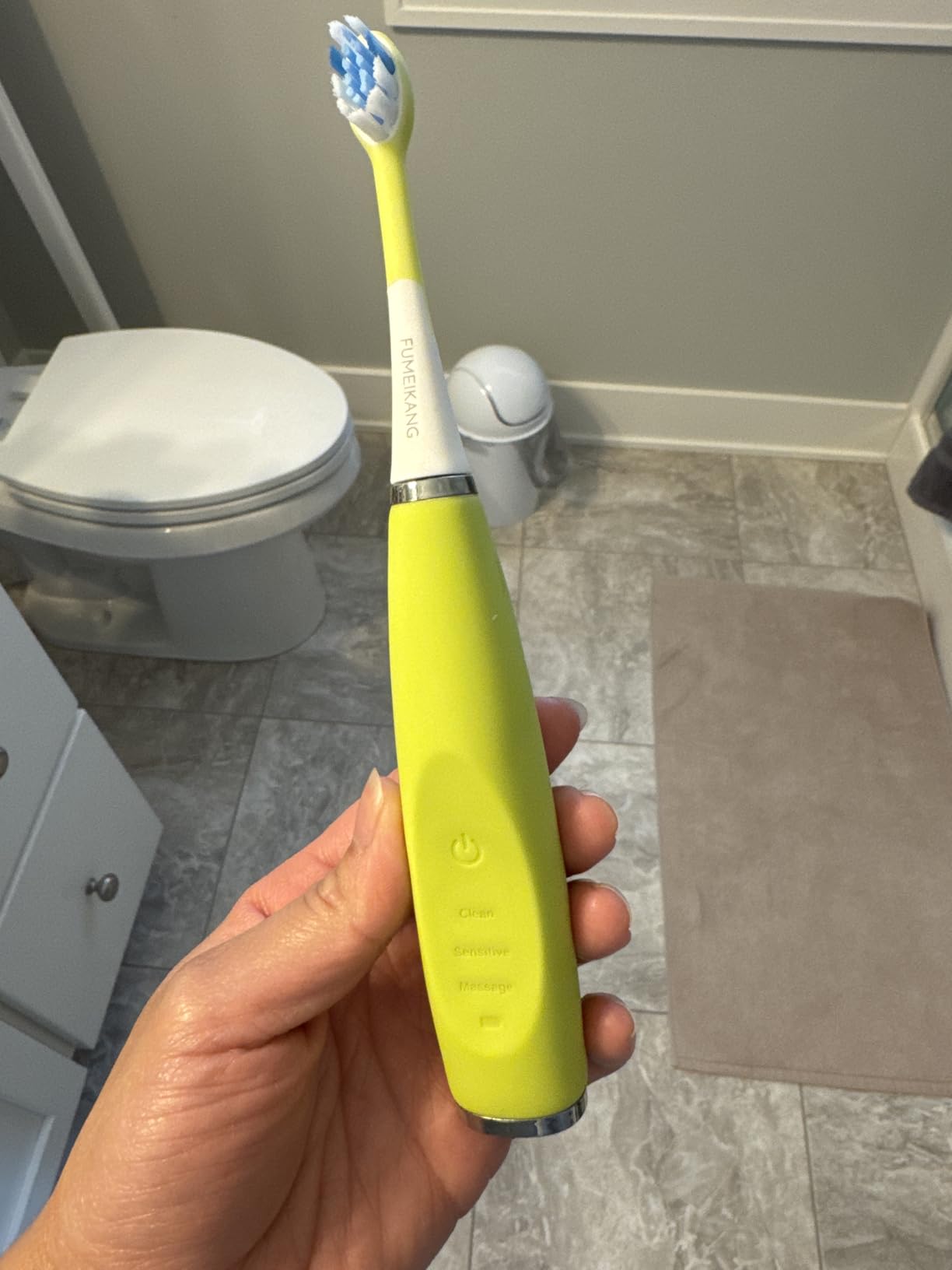 Kids Electric Toothbrushes Sonic Rechargeable Tooth Brush Gifts for Boys and Girls Smart Timer Power Toothbrush - Blue 3 4 5 6 7 8 9 10 11 12 (Blue) customer photo 2