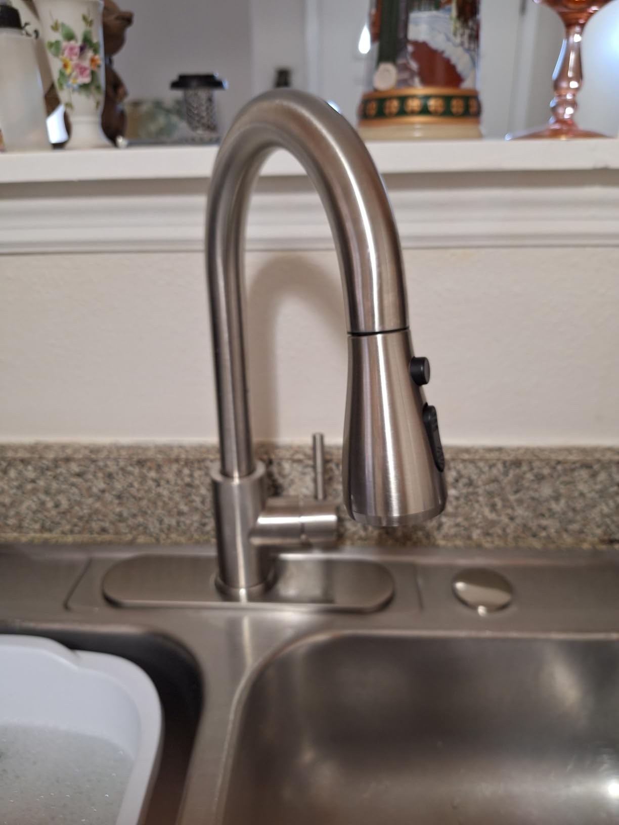 Hiqufet Touchless Kitchen Sink Faucet with Pull Down Sprayer, Stainless Steel Smart Motion Sensor Faucet for Pot Filler, Farmhouse Camper Bar Sink Laundry Room, Brushed Nickel customer photo 2