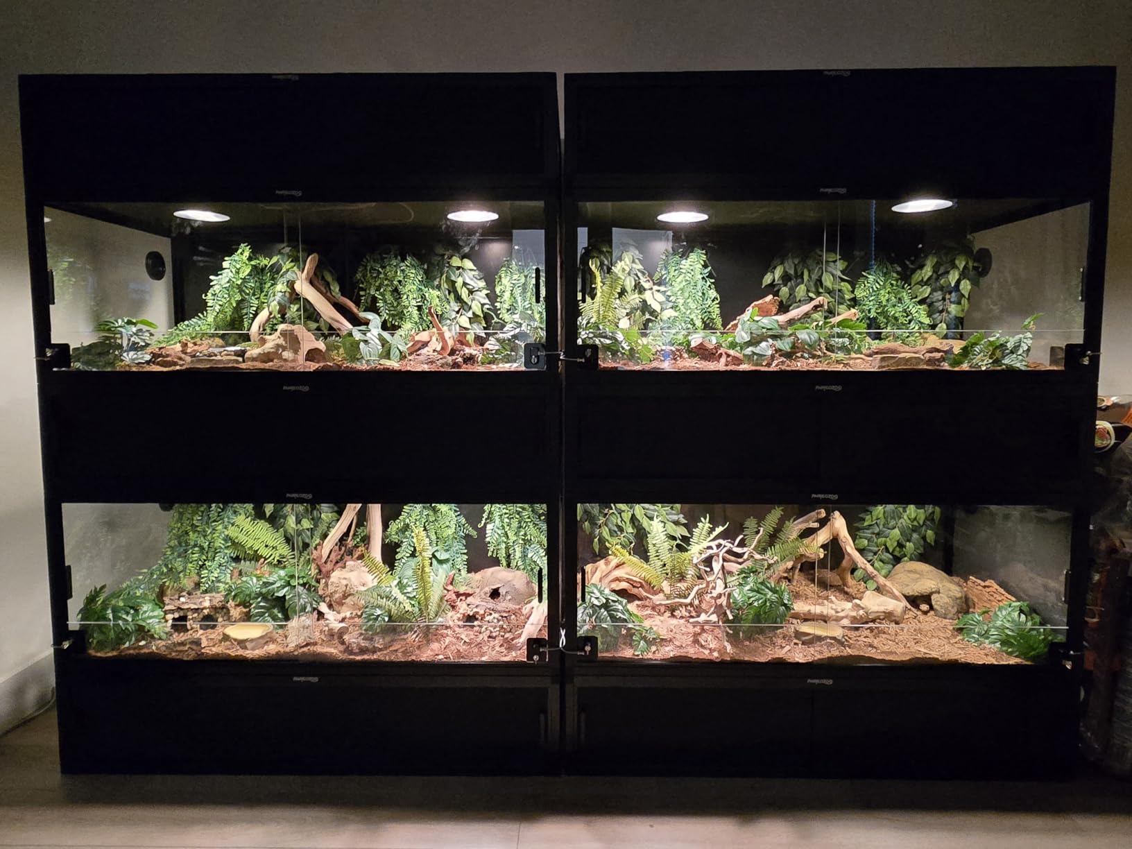 Phailozoo 50 Gallon Bearded Dragon Tank, Reptile Enclosure for Easy Maintenance, Front Opening Reptile Tank with Top Screen Ventilation & Glass Sliding Door 36''x18''x18'' customer photo 1