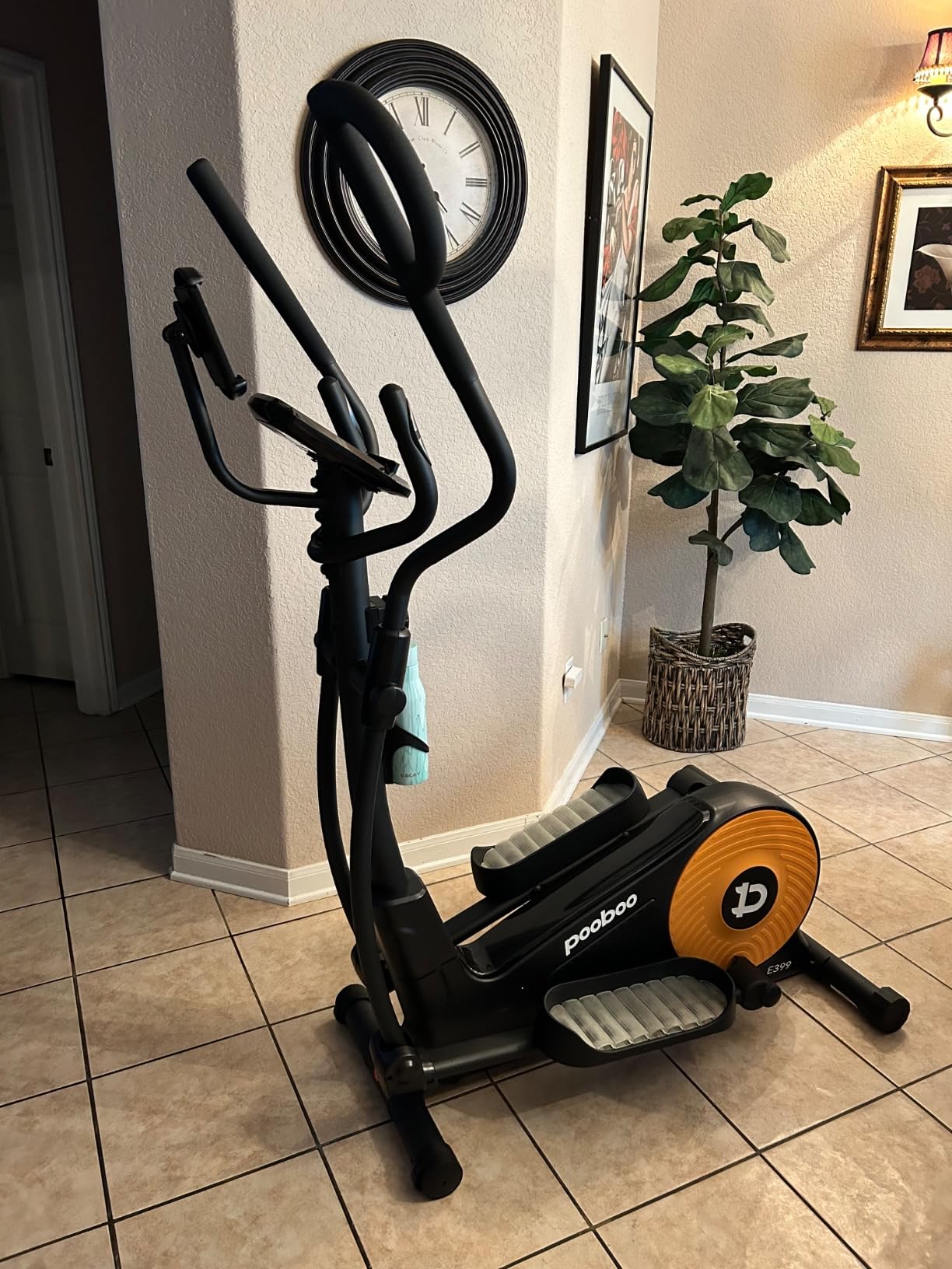 pooboo Elliptical Machine, Elliptical Exercise Machine with 16-Level Resistance & Quiet Magnetic Driving System, Elliptical Machine for Home with LCD Monitor, 15.5-17IN Stride, 350LBS Weight Capacity customer photo 2