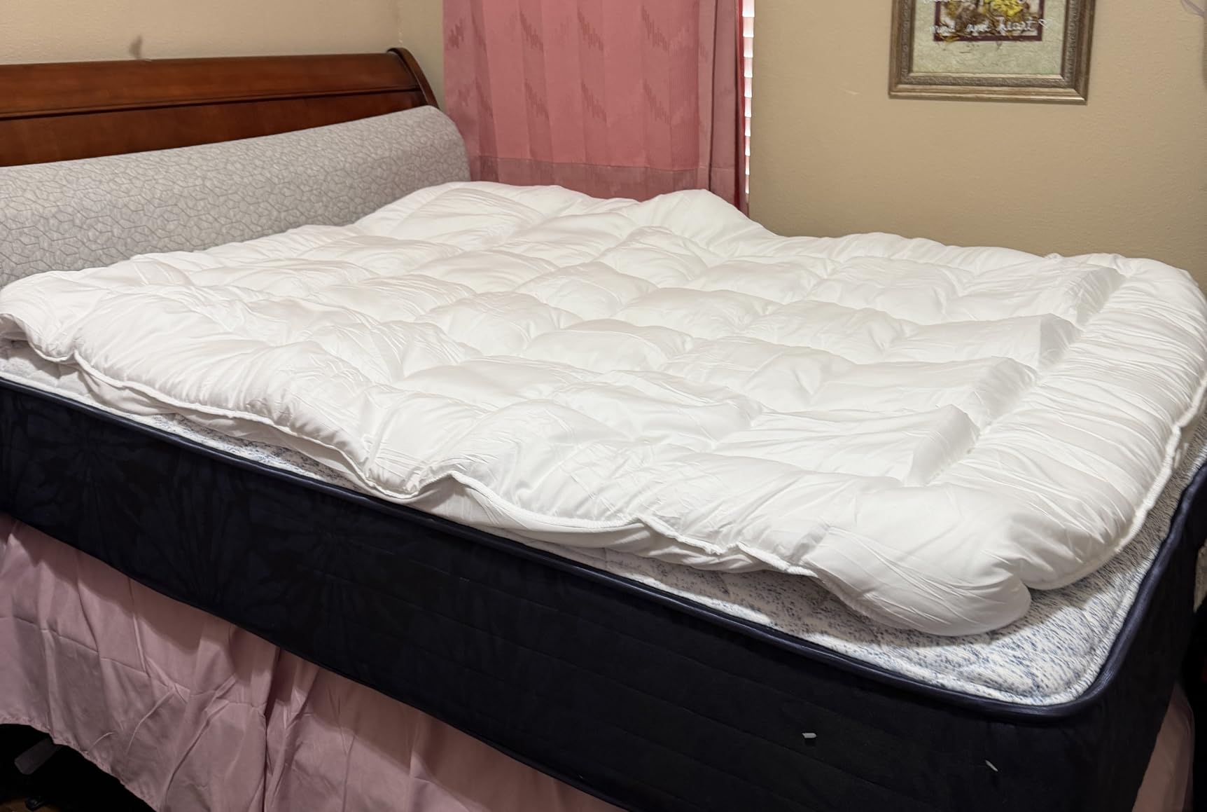 BEDLORE Queen Mattress Topper Viscose Derived from Bamboo, Thick Pillow Top Mattress Pad with Stretchable Pockets for 6-18 inches Mattress, Soft Mattress Topper for Back Pain Relief (Dark Gray) customer photo 1