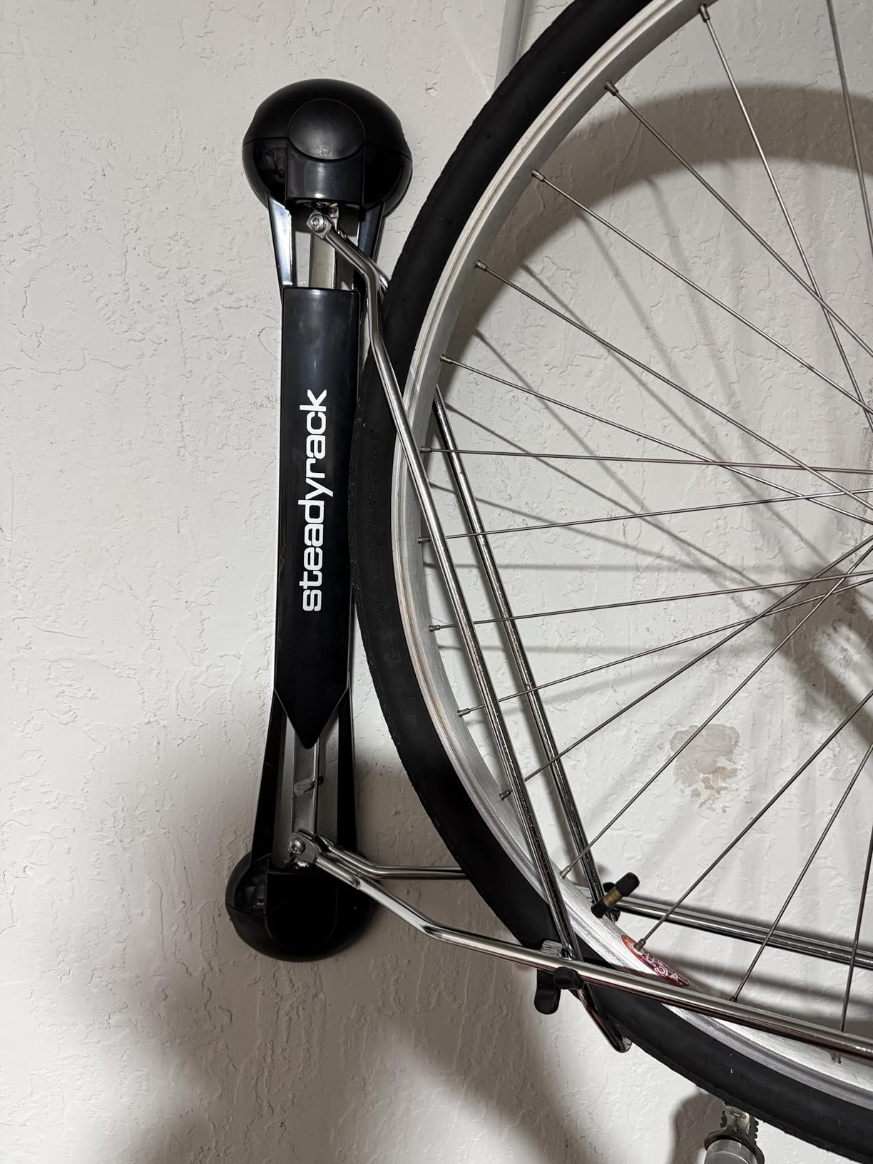 Steadyrack Bike Rack for Road Bikes - The Original Wall Mounted Vertical Bike Storage - Fits Narrow Tires customer photo 1