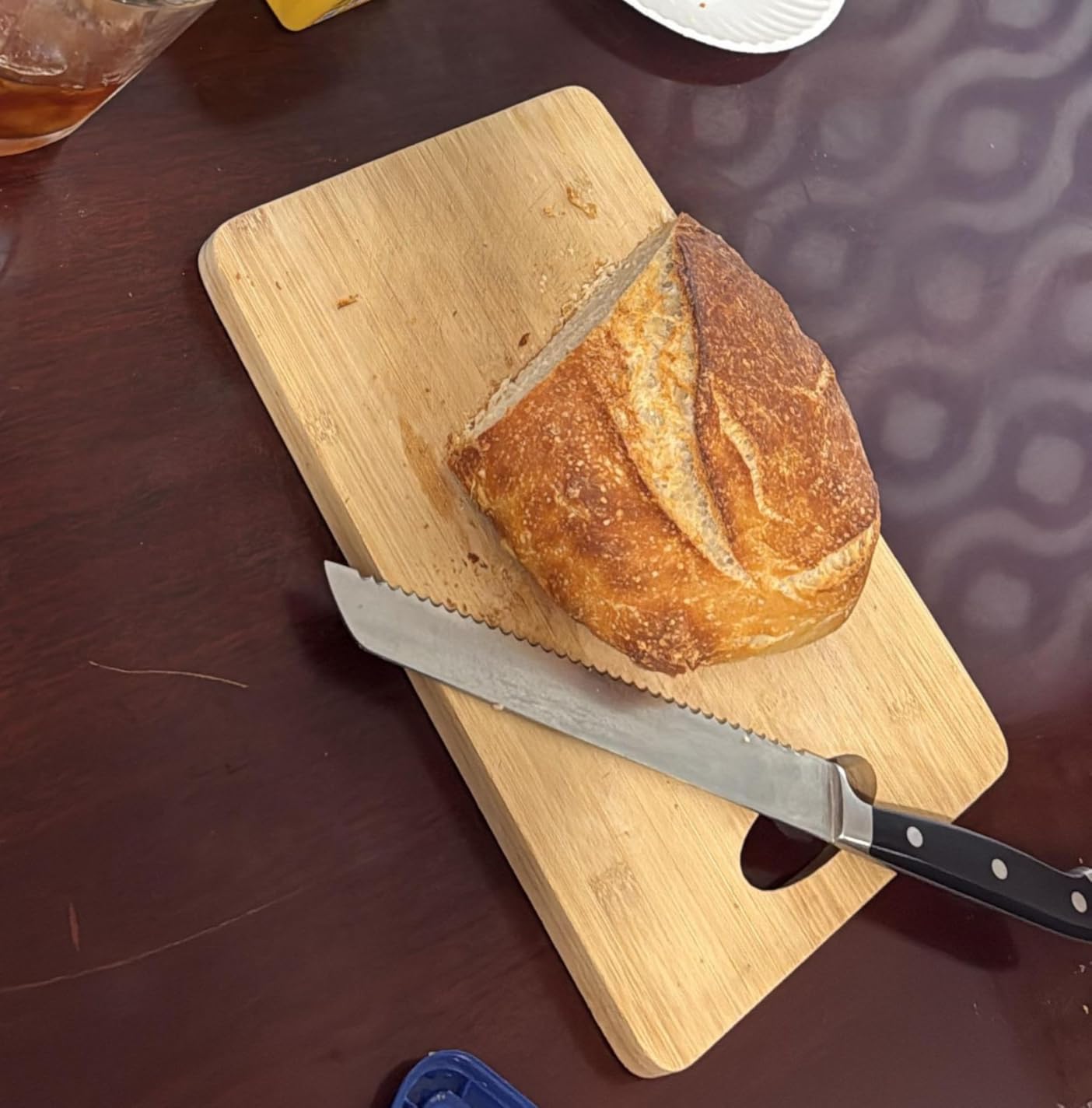CRUSTLOVE Cast Iron Dutch Oven for Bread Baking - incl. Sourdough Bread-Baking Supplies like Banneton Bread-Proofing Basket - 5QT Bread-Oven with Lid Bread-Making Kit Pan, Pot, Sour Sough Tools, Lame customer photo 1