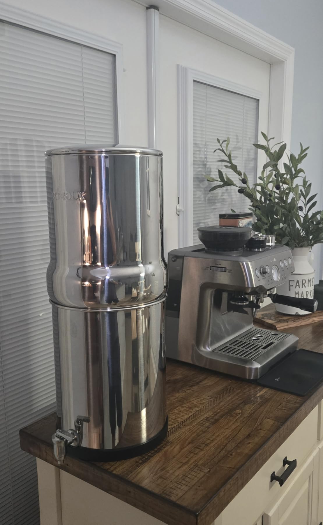 Boroux Legacy Gravity-Fed Countertop Stainless Steel Water Filter System | 3 Gallons with 2 Authentic Black Foundation Filters customer photo 2