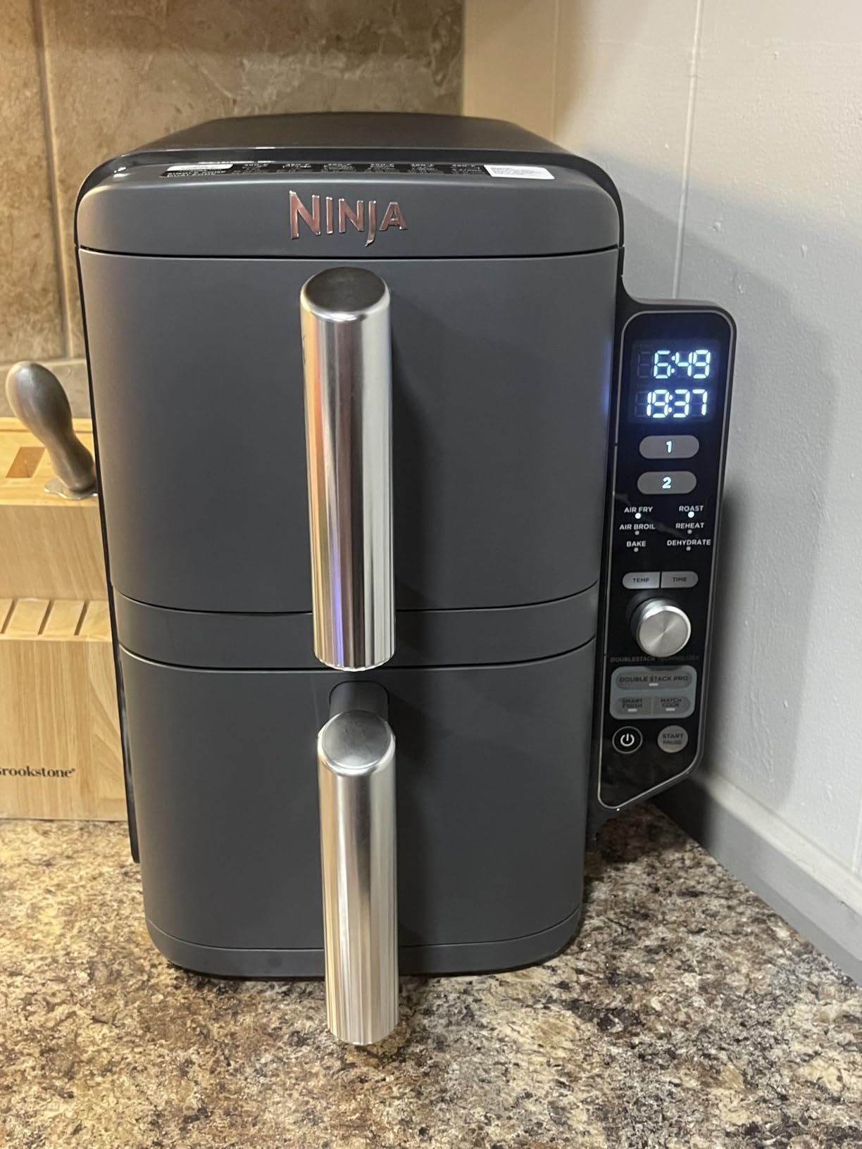 Ninja Air Fryer, 8 QT DoubleStack 2-Basket, Space Saving Design, Cooks 2lb Chicken Wings, Feeds up to 6 People, 6-in-1, Dishwasher Safe, SL201 customer photo 2