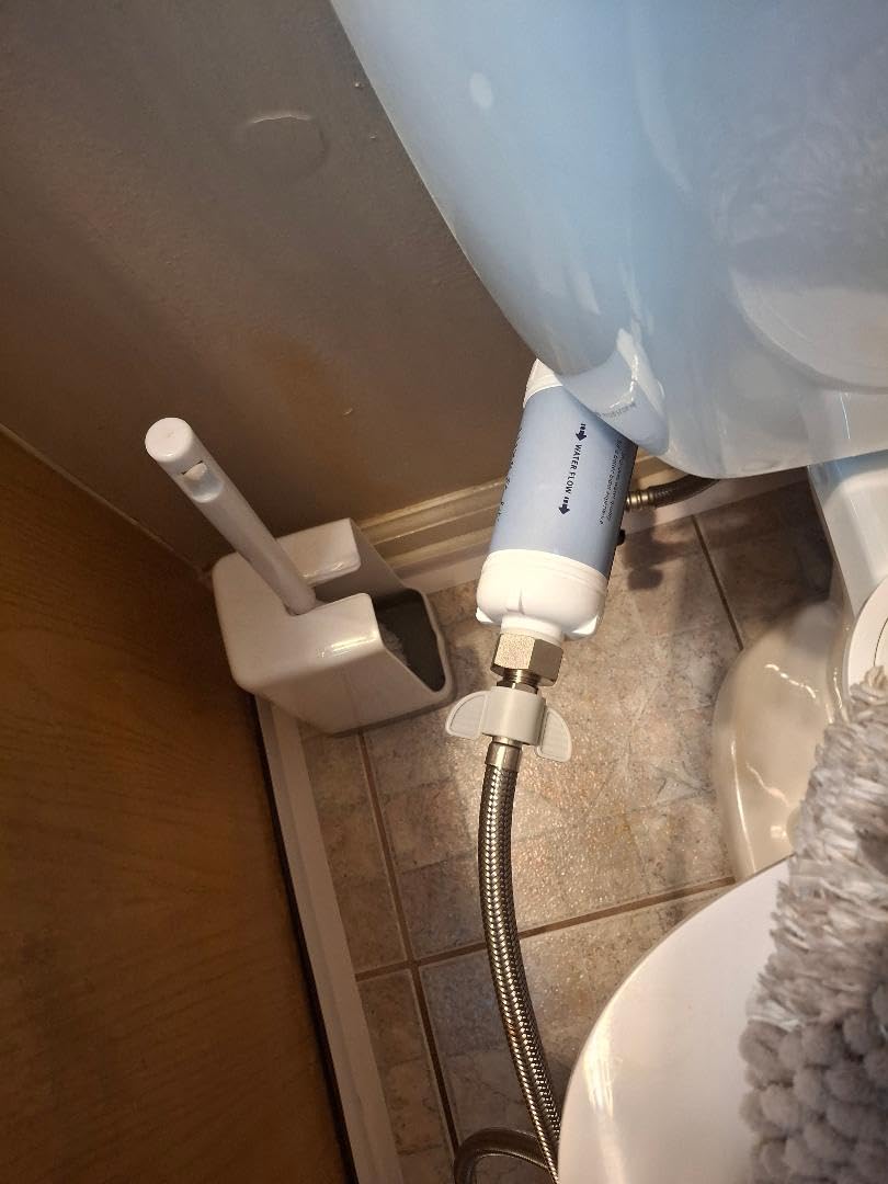 LUXE Bidet 4-in-1 Filtration Water Filter for Bidets, Removes Calcium, Chlorine, & Sediments, Only Compatible with NEO Plus Series Bidet Attachments (3/8