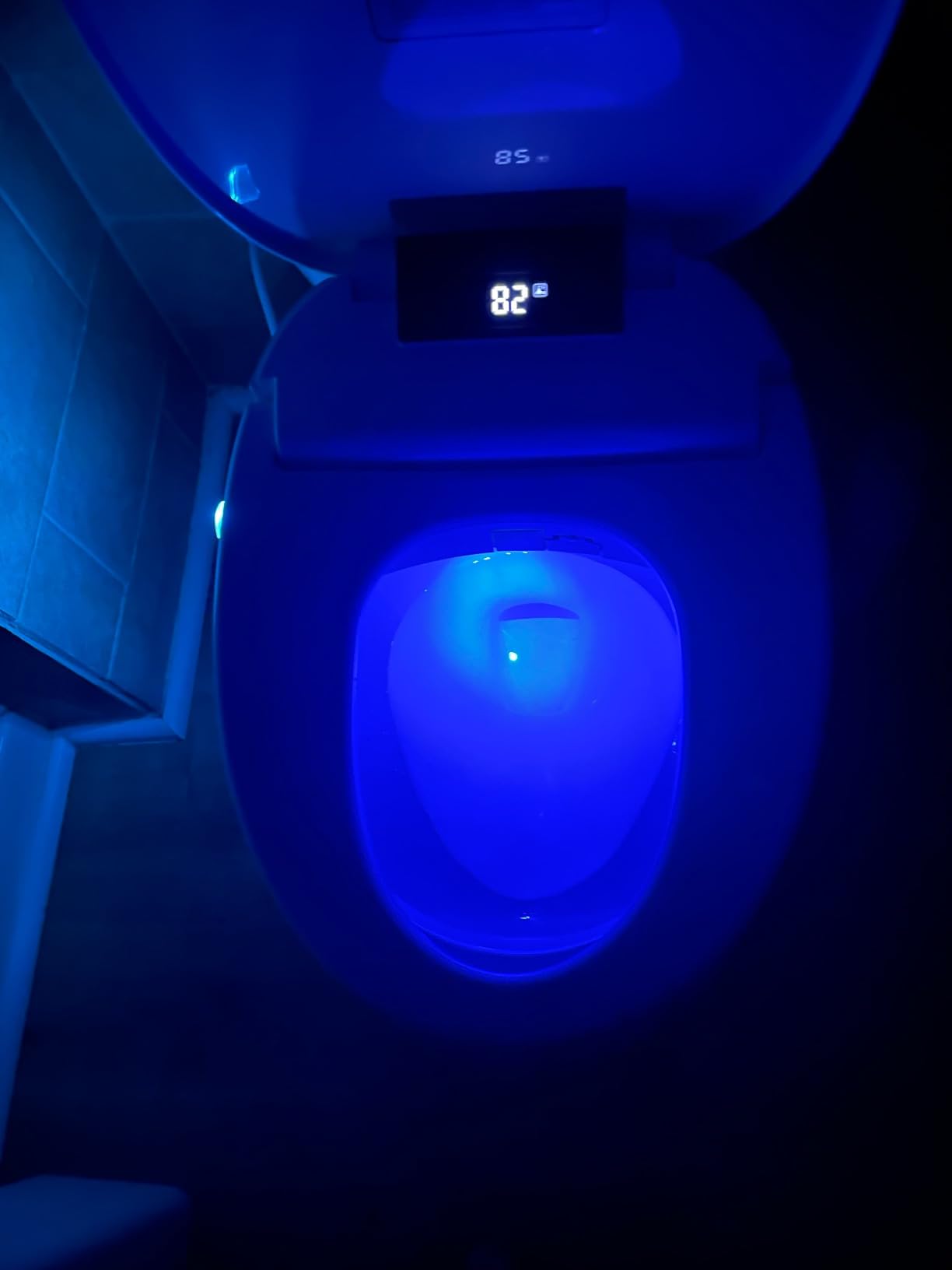WLJBIDET Bidet Toilet Seat with Remote Control, Electronic Heated Bidet Seat with Adjustable Warm Water and Pressure, Warm Air Drying, Display Screen, Night Light, Slow Closed Toilet Lid, Elongated customer photo 2
