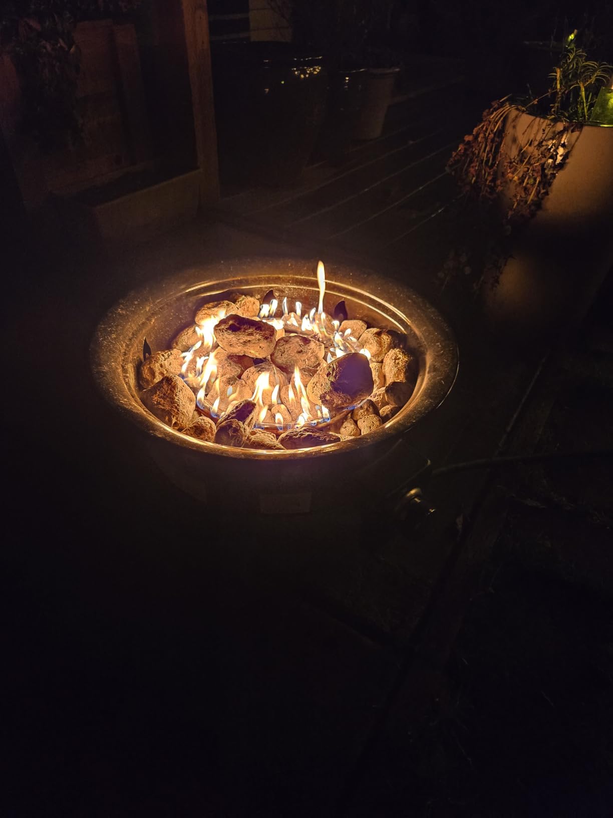 Ciays Large Propane Fire Pit 19 Inch, Gas Fire Pit with Grill Grate, Folding Legs, Hose Hooks, Propane Tank Holder, Cover & Carry Strap, Portable Outdoor Fire Pit for Camping, 58,000 BTU customer photo 1