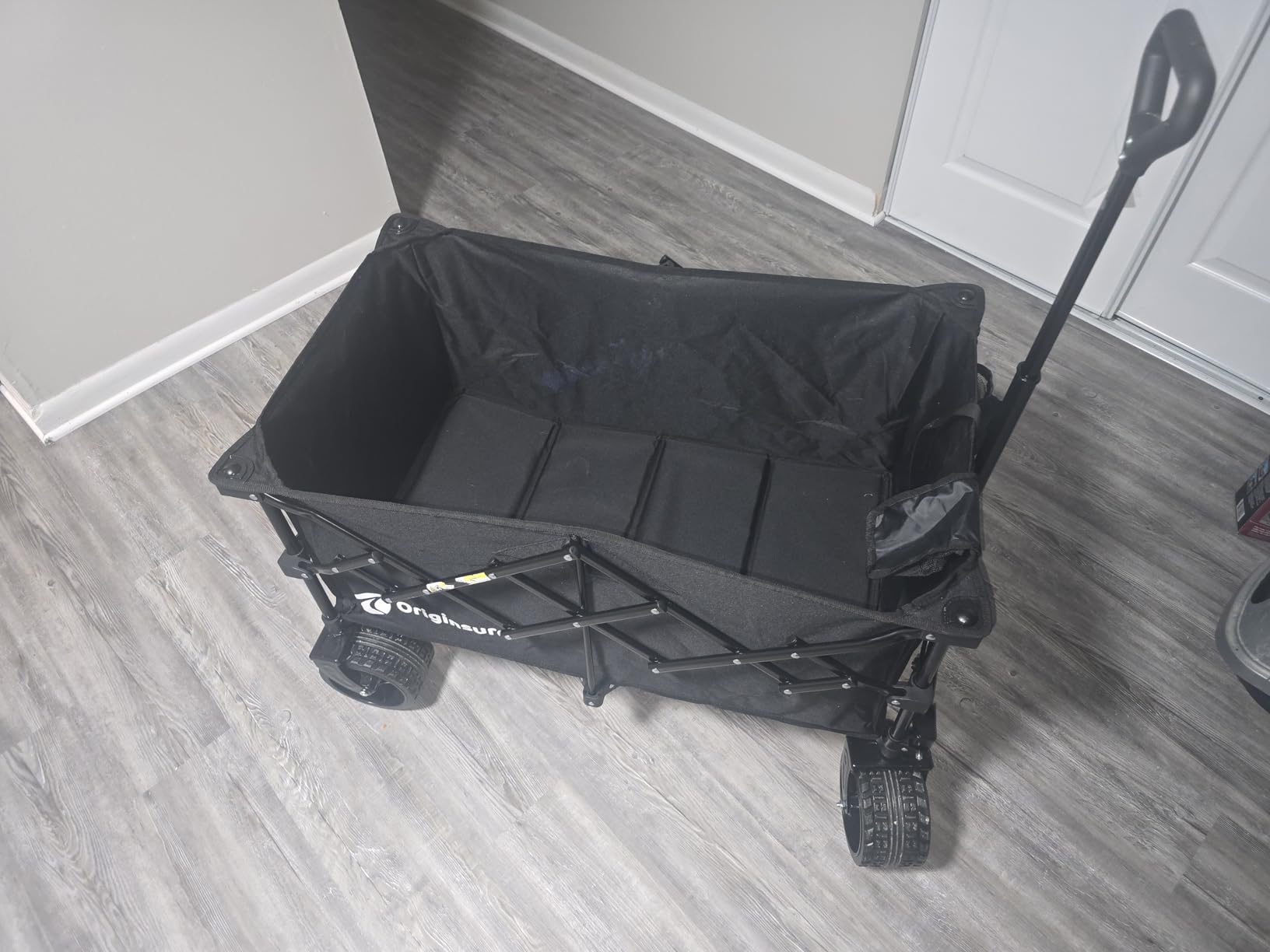 Originsure 220L Collapsible Wagon Cart Foldable, 330LBS Capacity Folding Heavy Duty Beach Wagons, Utility Carts for Groceries, Camping, Sports - Black customer photo 1