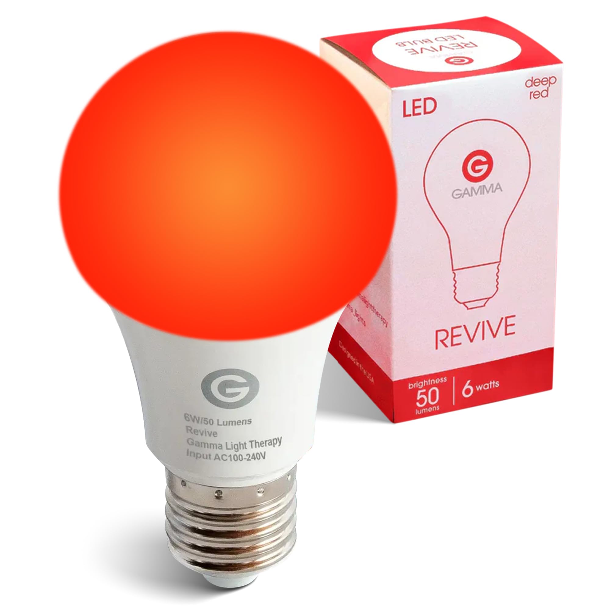Revive - 670nm Red Light Bulb by Gamma - Sleep Therapy - Melatonin Promoting Natural Sleep Aid customer photo 1