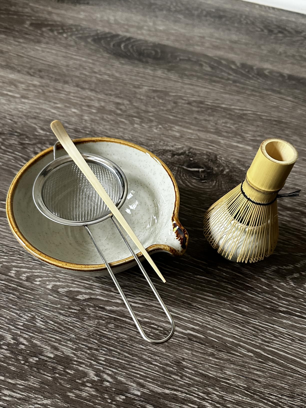 Taruzil Matcha Whisk Set with Matcha Bowl, Matcha Bamboo Whisk, Scoop, Sifter, Matcha Whisk Holder Unique Gifts for Women Mom Her Girl Friend Home Kitchen Decor Gifts for Christmas, Birthday customer photo 2