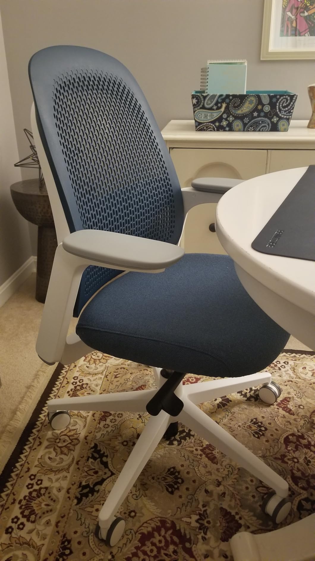 Breck Office Chair - Ergonomic Desk Seat with Height-Adjustable Lumbar Support, Black Trim, and 4D-Arms (Stone) customer photo 1