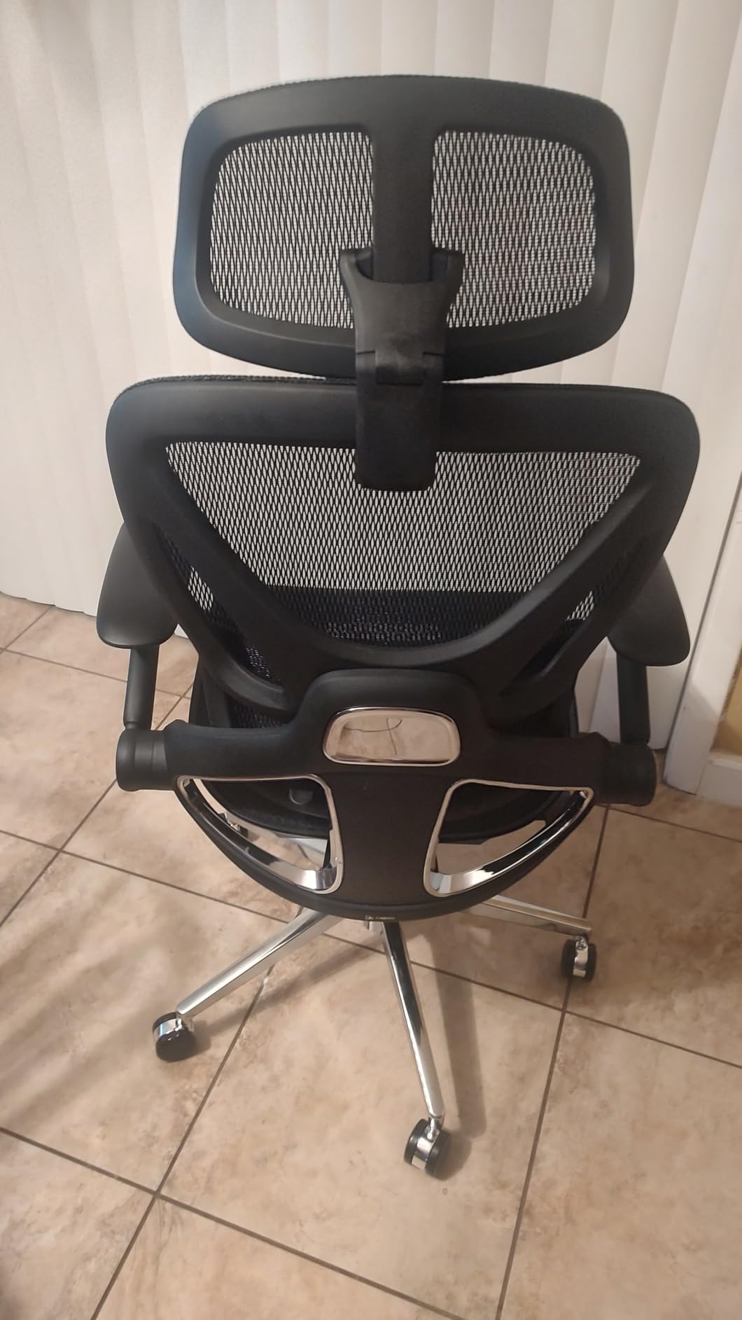 CAPOT Ergonomic Mesh Office Chair, Adjustable Lumbar High Back Desk Chair 400lbs, 4D Flip-up Arms, 3-Level Tilt Backrest, 3D Headrest, PU Wheels, Swivel Rolling Computer Seating for Long Desk Work customer photo 1