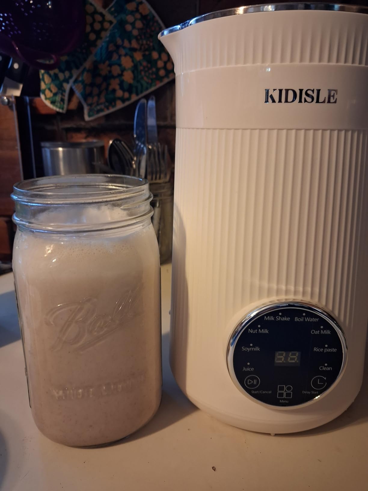 KIDISLE 8 in 1 Nut Milk Maker Blender, 32oz Homemade Soy, Almond, Oat, Coconut, Plant Based Beverages customer photo 2