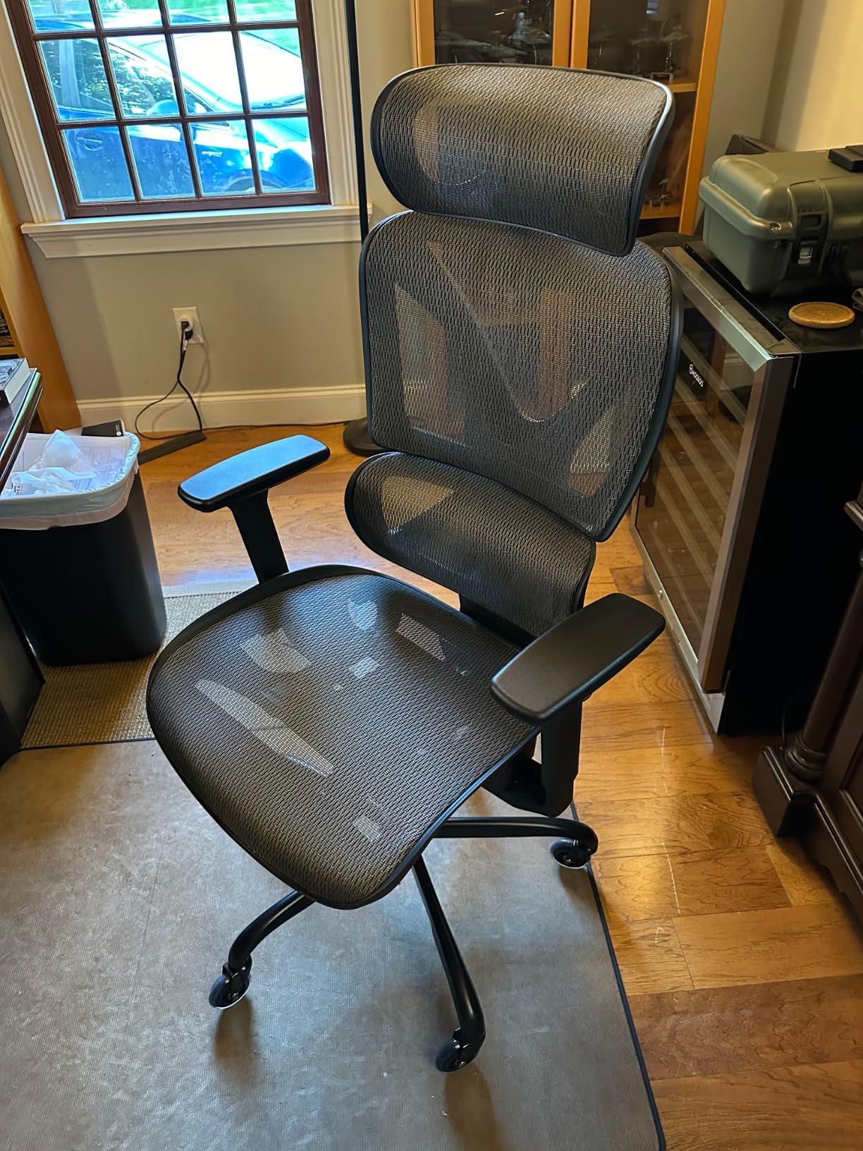 GABRYLLY Ergonomic Office Chair, Big and Tall Mesh Chair with Lumbar Support, 3D armrest - 215 Degree Rotation, Adjustable Headrest & Soft Seat, Durable Computer Chair 350LBS for Work Gaming customer photo 1