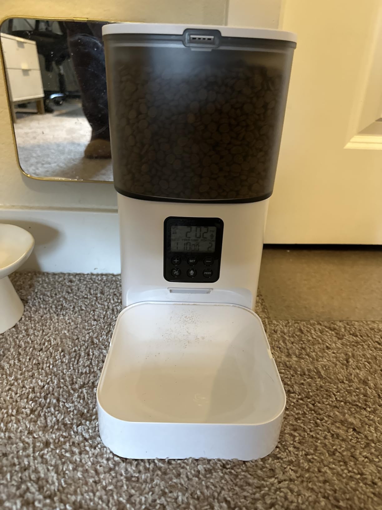 ANDOLL HOME 2.4G Automatic Cat Feeder, 4L WiFi Food Dispenser with 10s Voice Recorder, Pet Feeder up to 10 Meals per Day, Timed Cat Feeder with Dry Food Sealed Ring customer photo 1