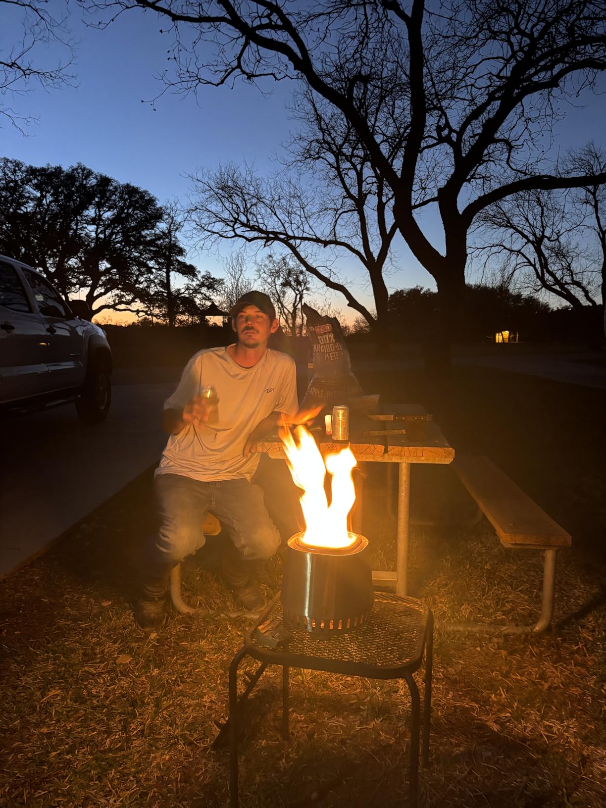 East Oak Fuoco Smokeless Fire Pit 21'' for Patio and Outdoor, Stainless Steel Firepit Wood Burning Fireplace with Carrying Bag, Portable Outdoor Fire Pit with Stand & Removable Ash Pan for Outside customer photo 2