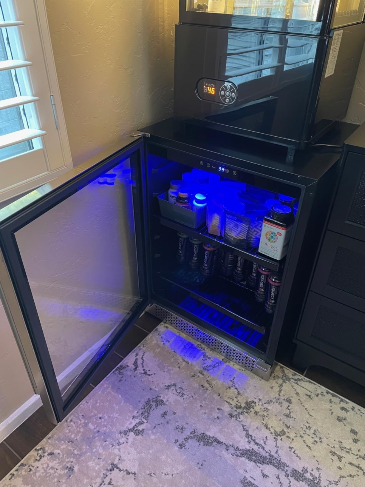 Yeego Beverage Refrigerator & Drink Fridge - 24 inch 180 Cans Beer Cooler Glass Door, 34-54F Under Counter Refrigerator Built-in for Drink Soda Wine for Bar Office Bedroom customer photo 2