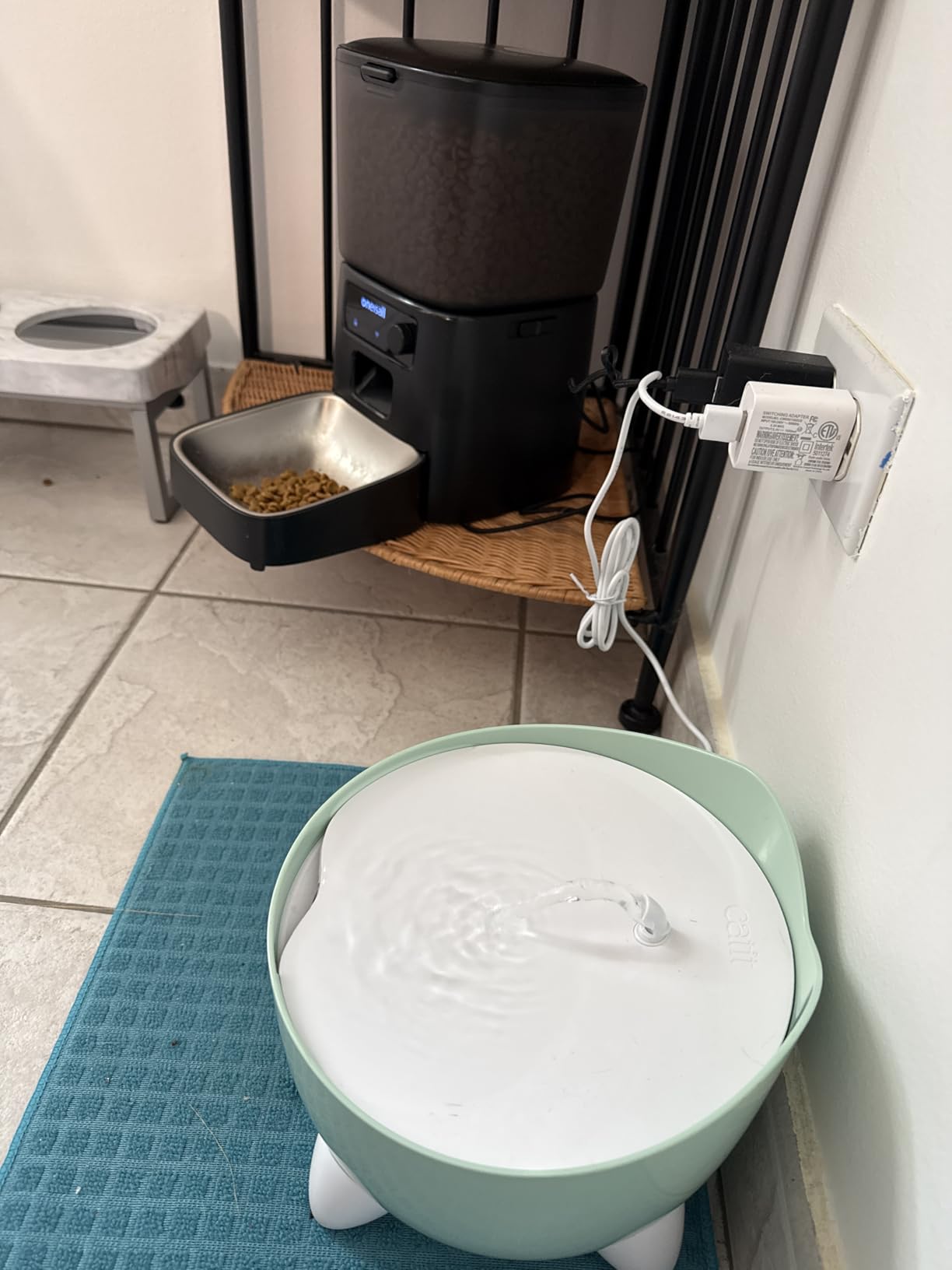 oneisall Automatic Cat Feeder, 2.4G WiFi Cat Food Dispenser with App, 12 Cups/3.5L Auto Cat Feeder for Dry Food, Timed Cat Feeder with Portion Control for Small Pets Indoor customer photo 2