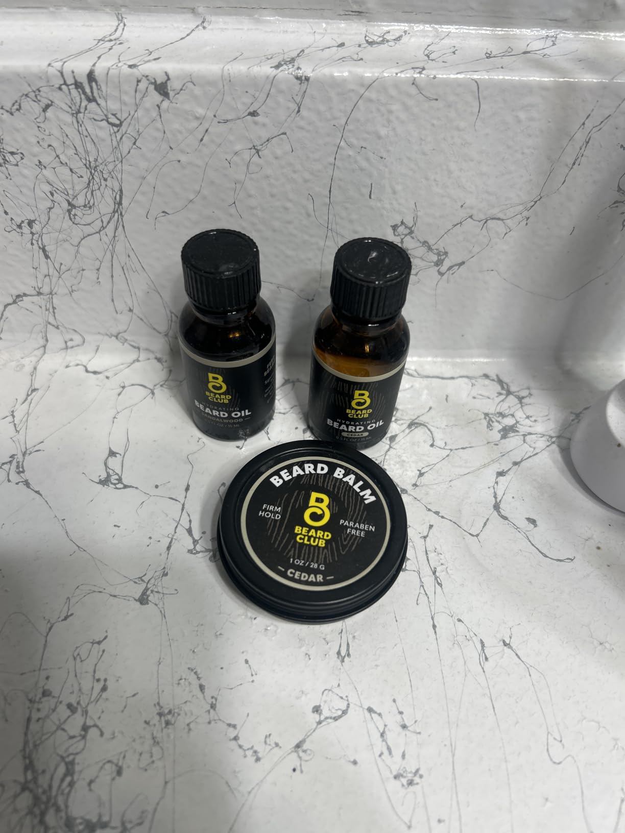 The Beard Club Premium Beard Kit for Men - Grooming & Care Kit - Cedar & Sandalwood Oil, Sandalwood Balm, Shampoo, Brush, Comb, Trimming Scissors, Straight Edge Razor - Gift Set customer photo 1