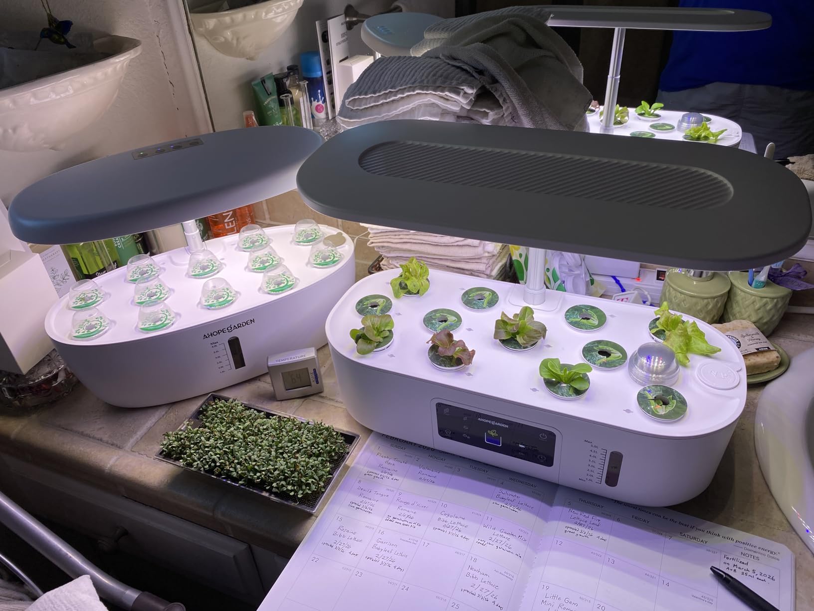 Ahopegarden Hydroponics Growing System Kit Indoor Herb Garden with Grow Light 12 Pods, LCD Touch Panel customer photo 1