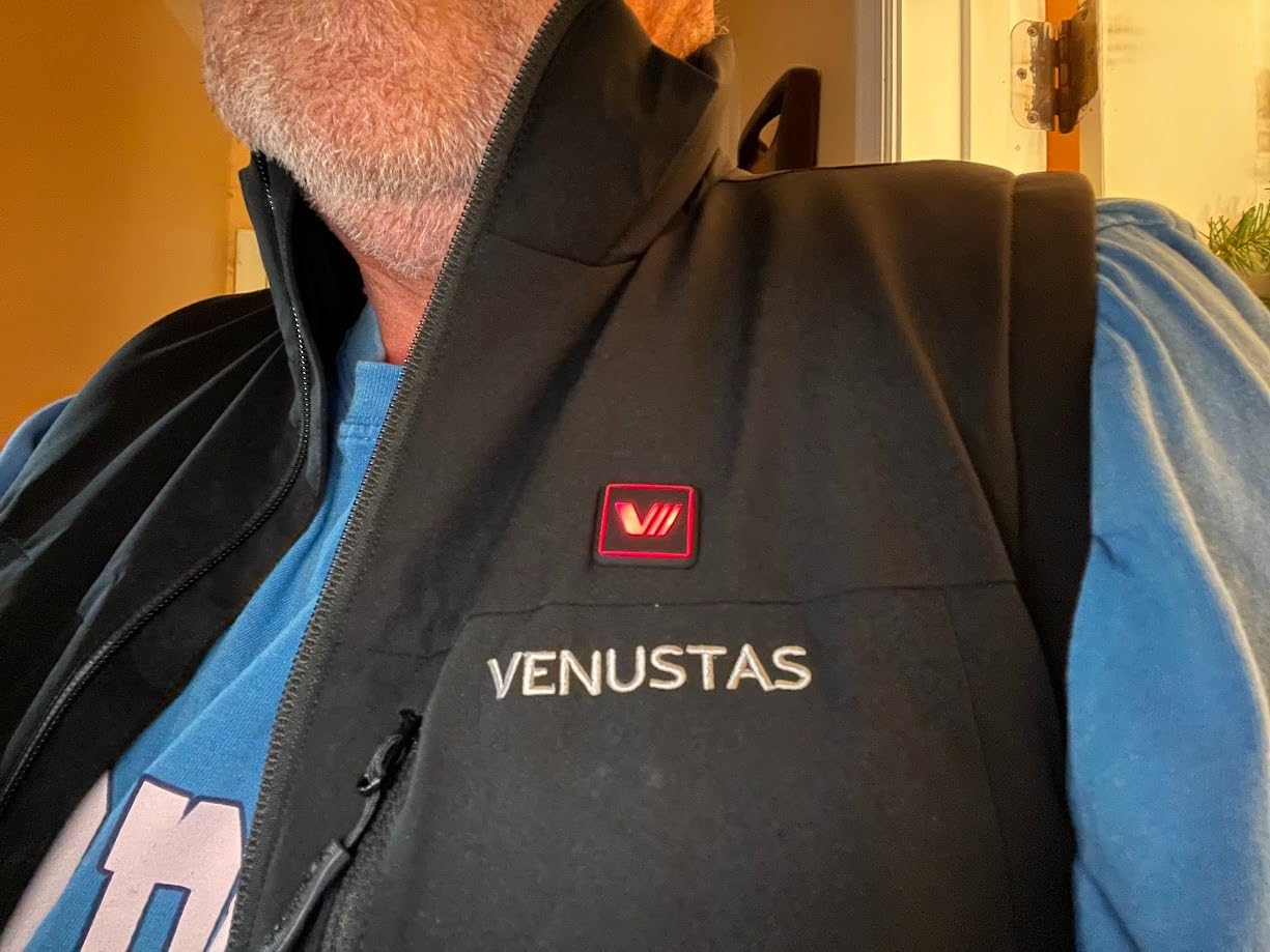 Venustas Men's Heated Softshell Vest with Battery, Water-Resistant Windproof Lightweight Heated Vest for Hiking Golf customer photo 2