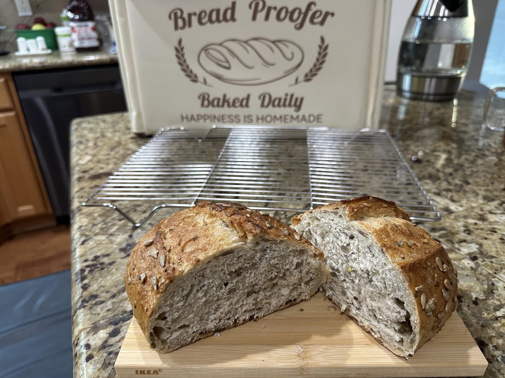 Folding Bread Proofing Box with 50-113F Temp Control & 48H Timer, Dough Proofer with Metal Rack, Humidor, Recipes, Ideal for Sourdough, Bread Baking, Pizza, Yogurt, Kombucha, Precise Control customer photo 1