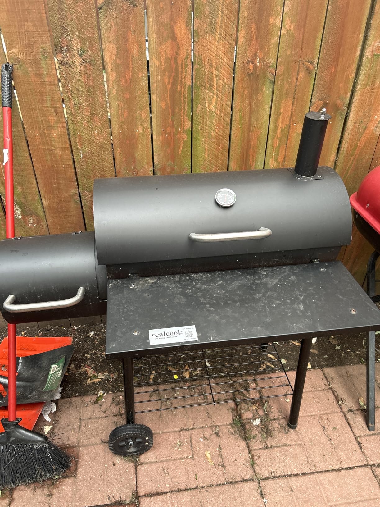 Realcook Charcoal Grills with Offest Smokers: Spacious Barrel Charcoal BBQ Grill | Barbecue Smoker Grill Combo for Outdoor Backyard Patio Camping Picnic and Party customer photo 2