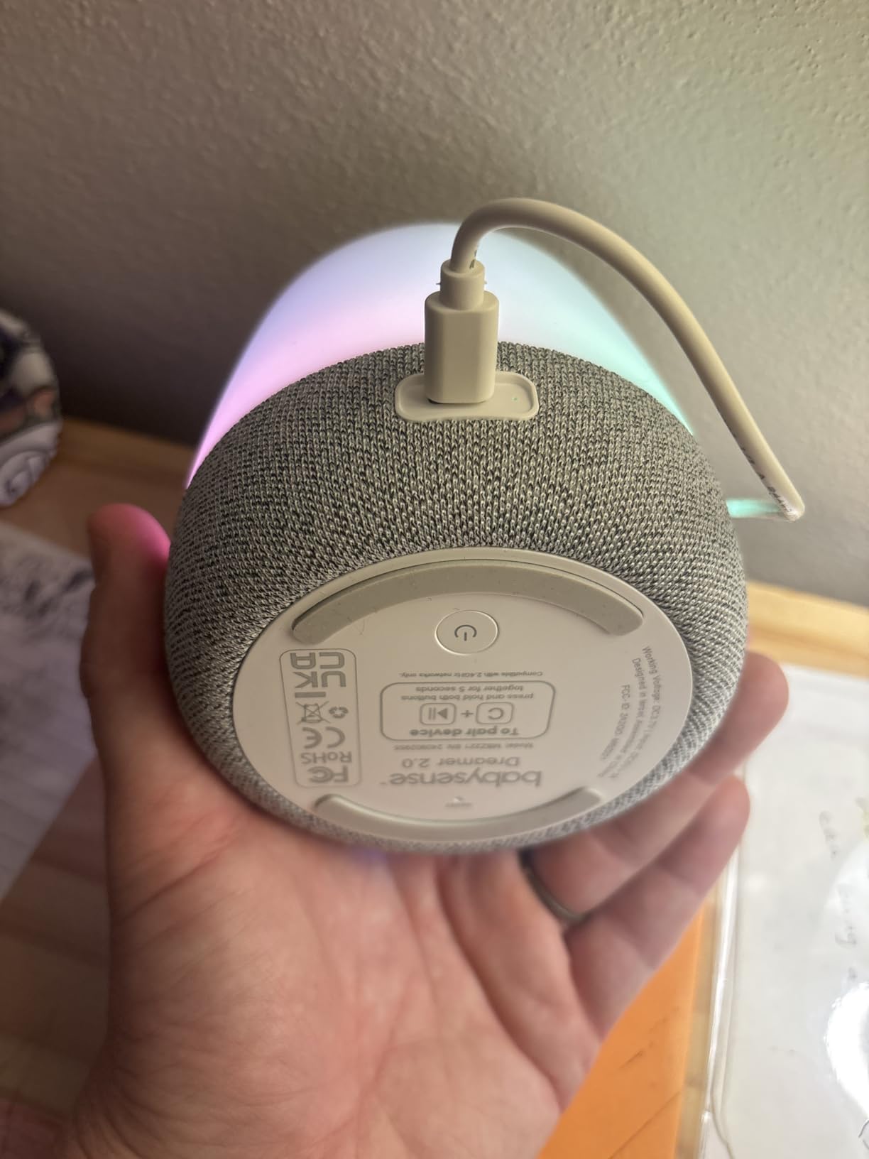 Baby Sound Machine with Night Light | 2nd Gen | 28 Soothing Sounds | Toddler Sleep Trainer | App-Controlled White Noise Machine | Sleep Timer | 2.4GHz WiFi | US Only customer photo 1