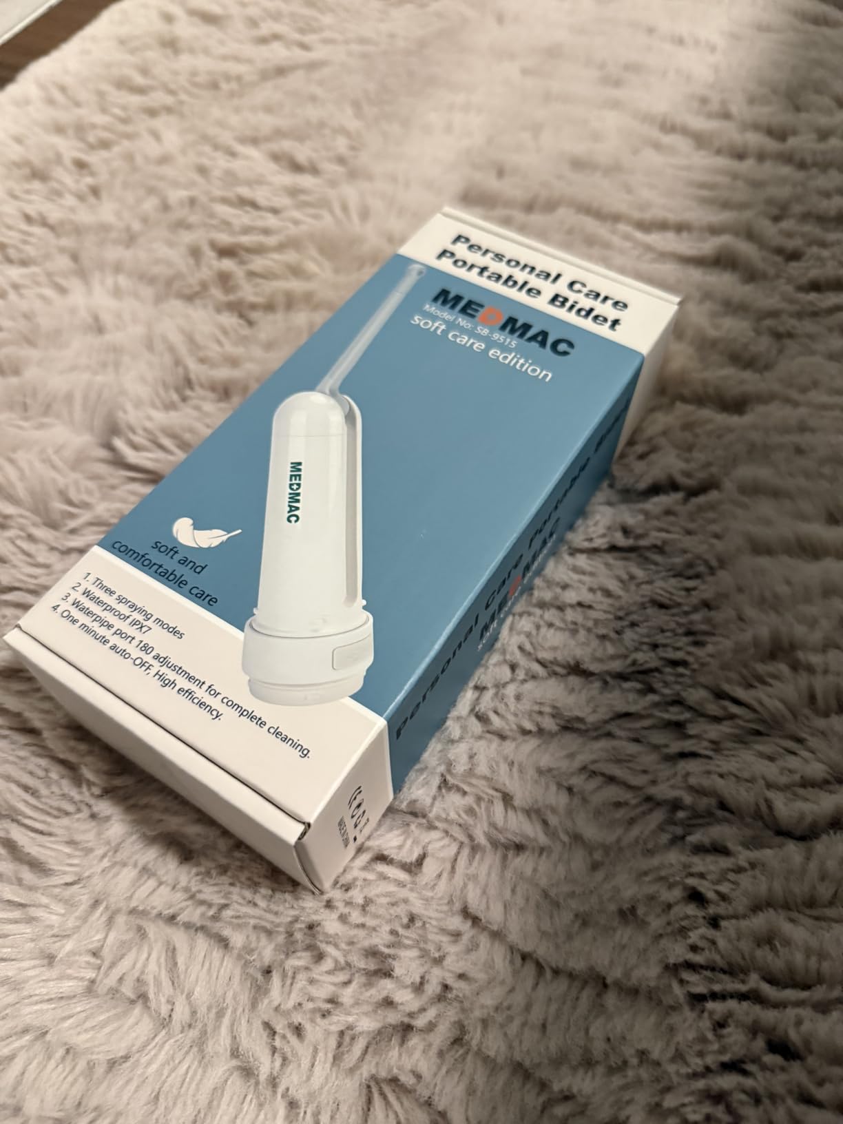 Portable Bidet for Travel, Rechargable USB-C 3 High Pressure Modes Travel Bidet Compact Waterproof Handheld Sprayer Device for Women, Men, Babies - Ideal for Personal Hygiene (White) customer photo 1