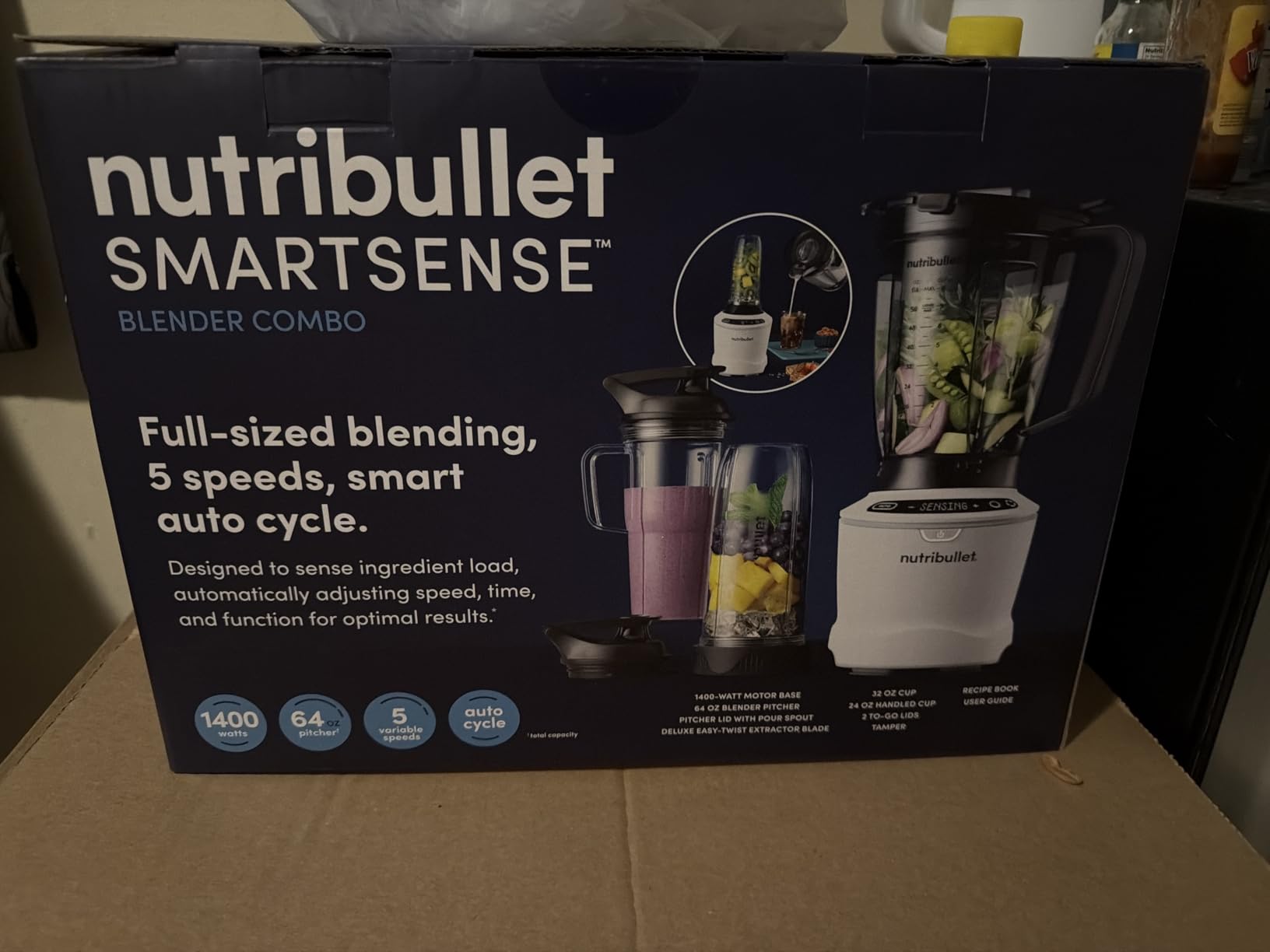 nutribullet SmartSense Blender Combo, 1400W, 64oz Pitcher, 32oz & 24oz Cups, 5-Speed, Smoothies, Ice and Frozen Fruit, Nut Milk, Soup, Matte White, NBF50700AW customer photo 1