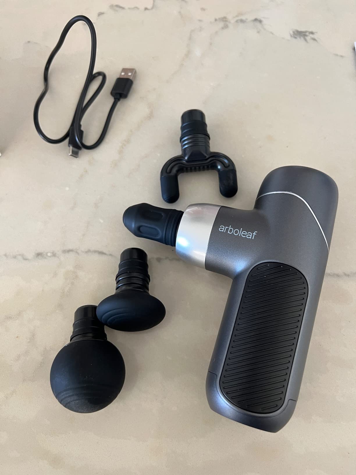 arboleaf Mini Massage Gun Deep Tissue, Percussion Muscle Massager for Back Pain Relief, Portable Small Travel Size, Quiet Massager, Gifts for Woman Man customer photo 2
