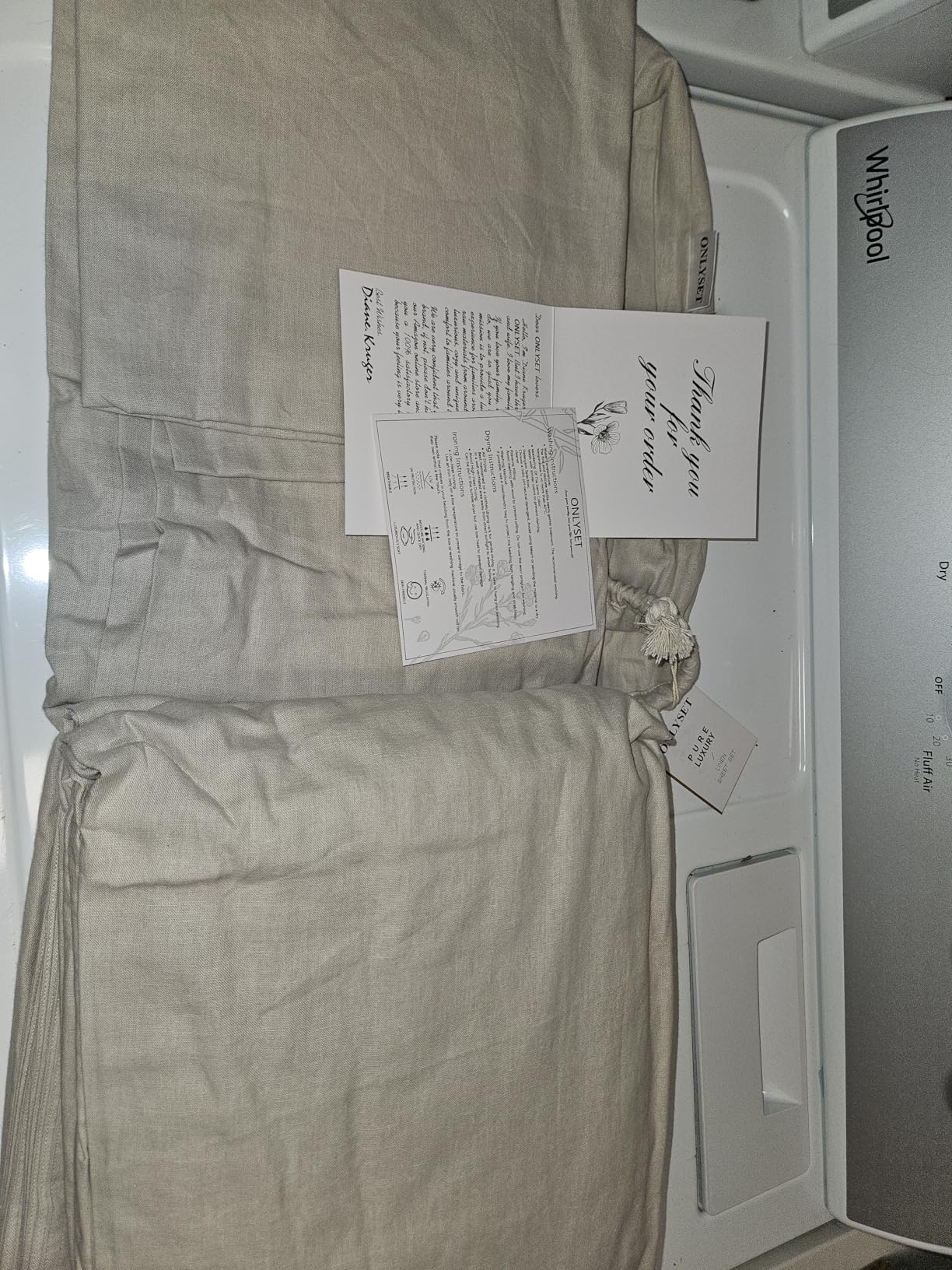 4Pcs Organic Linen Sheets Queen Size, 100% French Linen from Normandy, Breathable Natural Linen Queen Sheet Set with 16 Inch Deep Pocket, 1 Flat Sheet, 1 Fitted Sheet, 2 Pillowcases customer photo 1