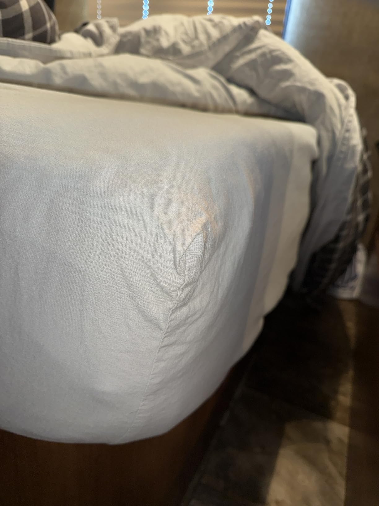 4Pcs Organic Linen Sheets Queen Size, 100% French Linen from Normandy, Breathable Natural Linen Queen Sheet Set with 16 Inch Deep Pocket, 1 Flat Sheet, 1 Fitted Sheet, 2 Pillowcases customer photo 2