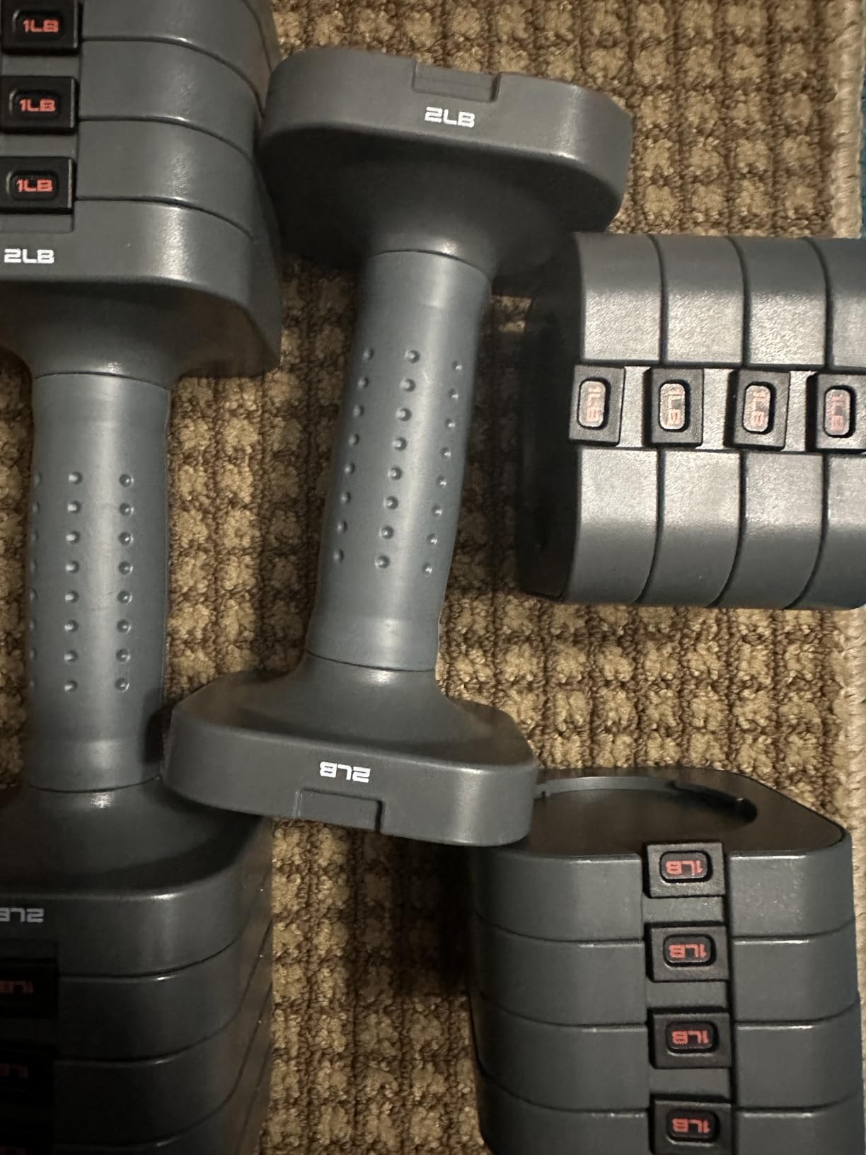 FEIERDUN DB3 5-in-1 Adjustable Dumbbell Set, 6LB/10LB Pair Adjustable Weights for Women at Home, Dual Locking Stable Hand Weights with TPU Soft Handle, Home Gym, Rehab, Pilates, Yoga, Strength Training customer photo 1