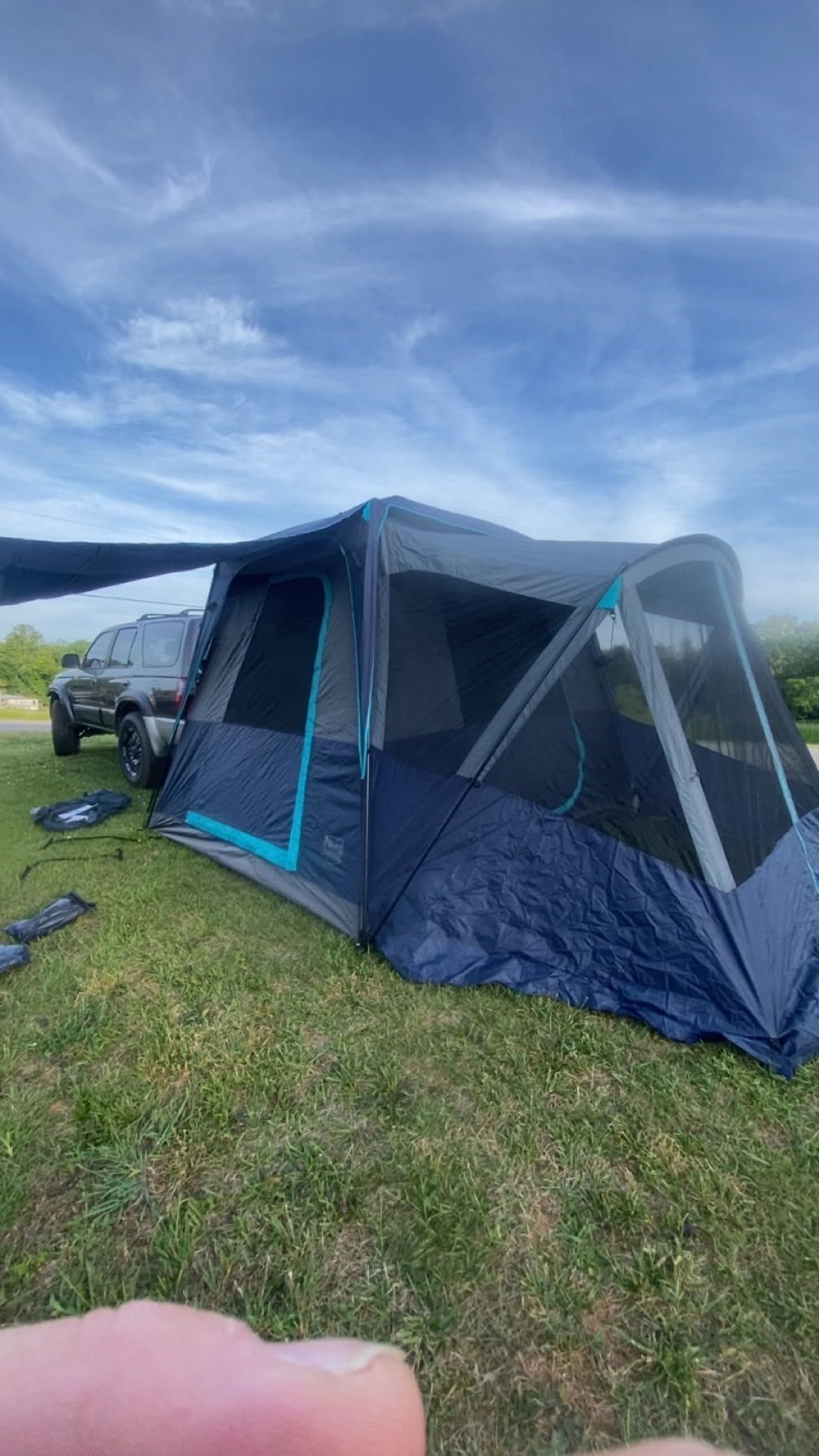 TIMBER RIDGE 5-9 Person SUV Tent with Screen Porch and Awning for Family Camping, Weather Resistant and Portable Van or Car Tent, Includes Rainfly and Storage Bag, 13' W X 10' L X 7.1' H customer photo 1